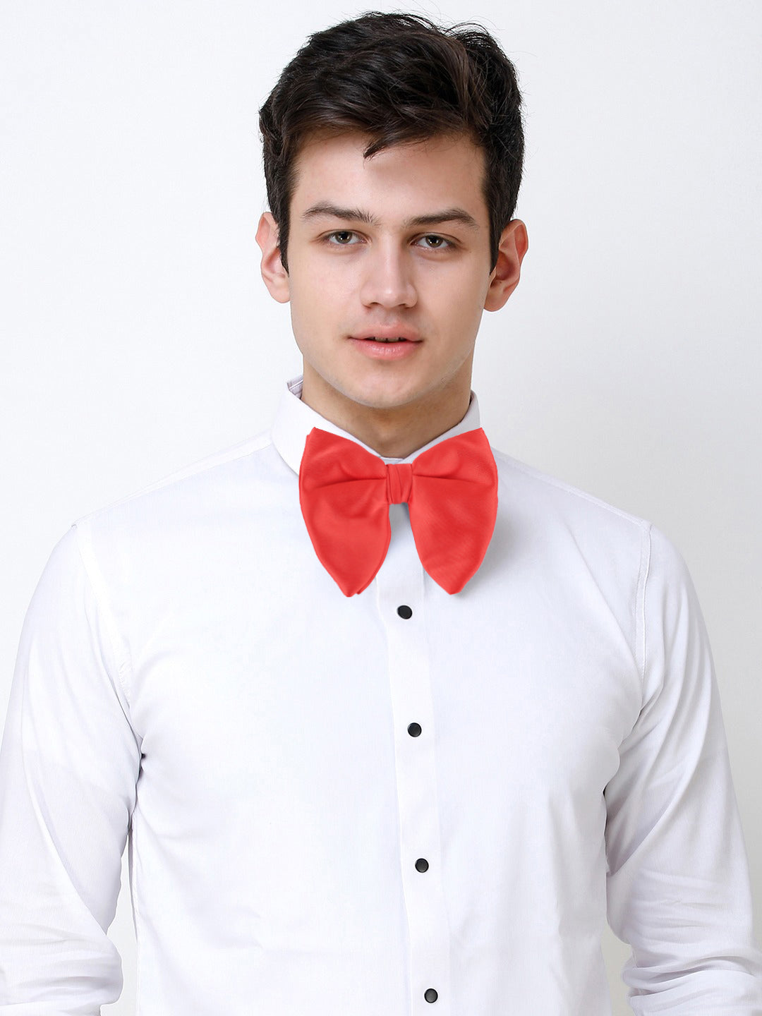Alvaro Castagnino Men's Red Colored Butterfly Shaped Bow Tie