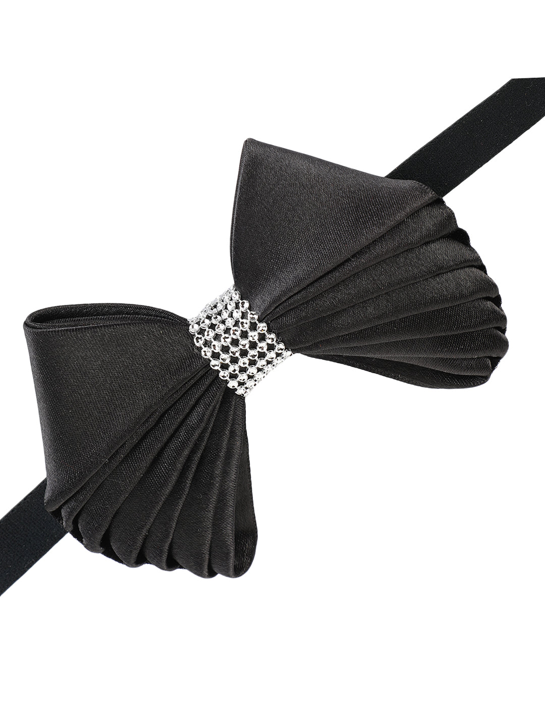 Alvaro Castagnino Men's Black Colored Microfiber Bow Tie