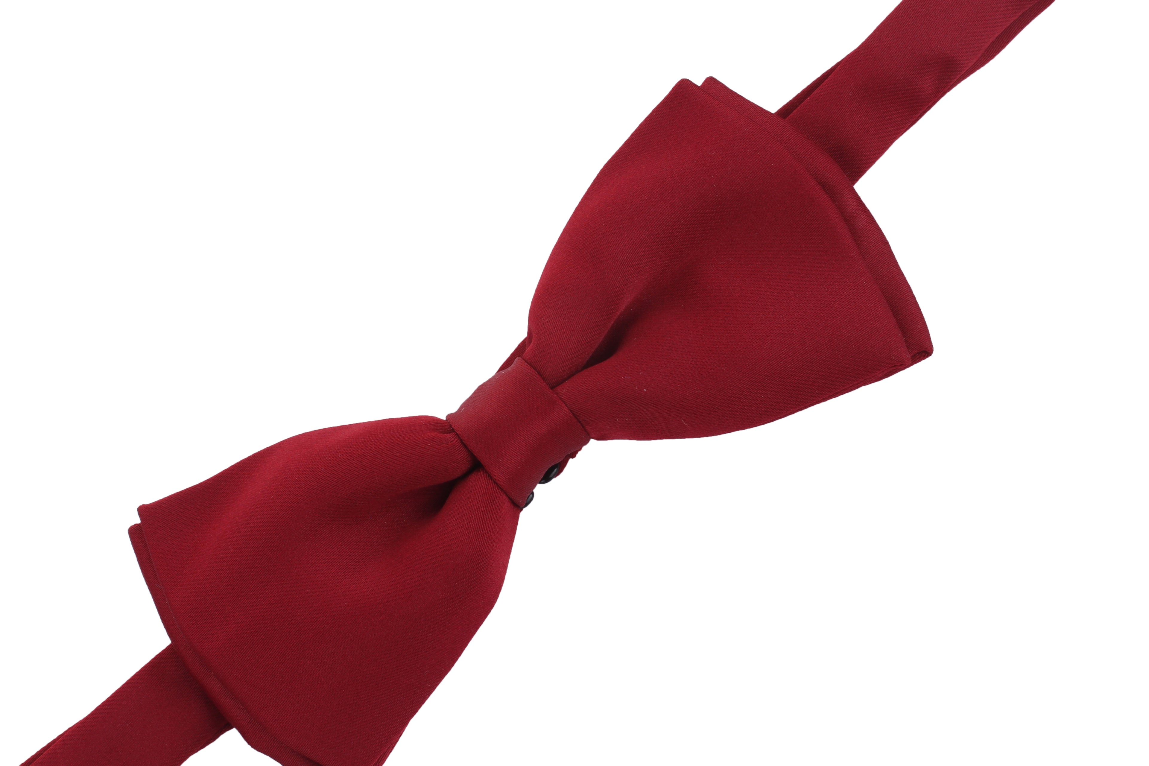 Alvaro Castagnino Men's Maroon Colored Microfiber Solid Bow Tie