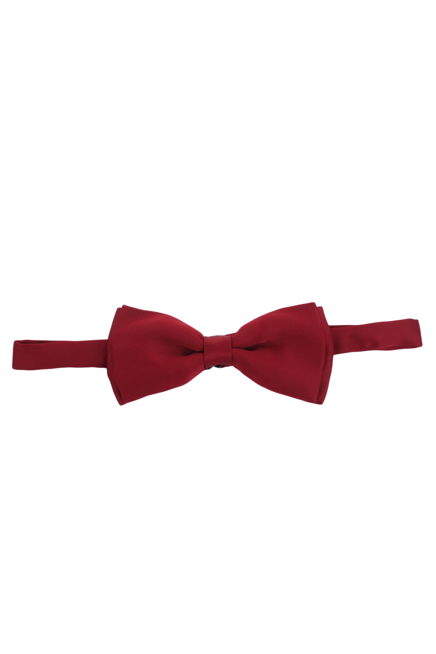 Alvaro Castagnino Men's Maroon Colored Microfiber Solid Bow Tie