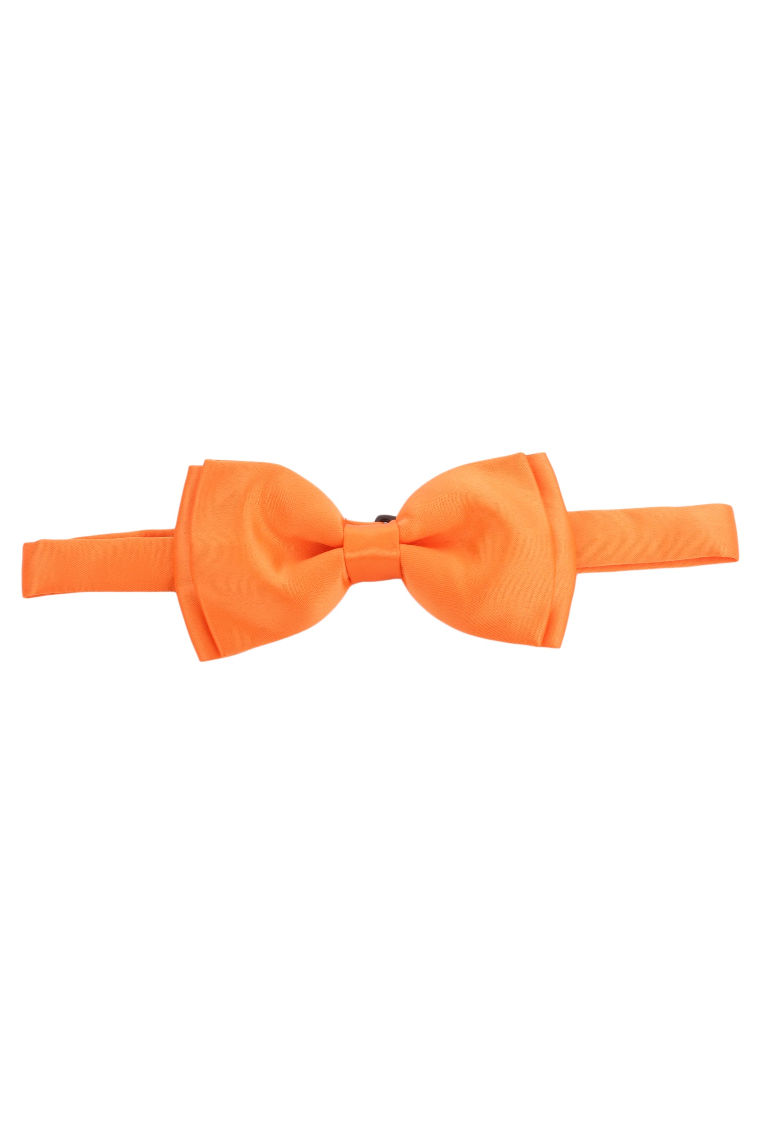 Alvaro Castagnino Men's Orange Colored Microfiber Solid Bow Tie