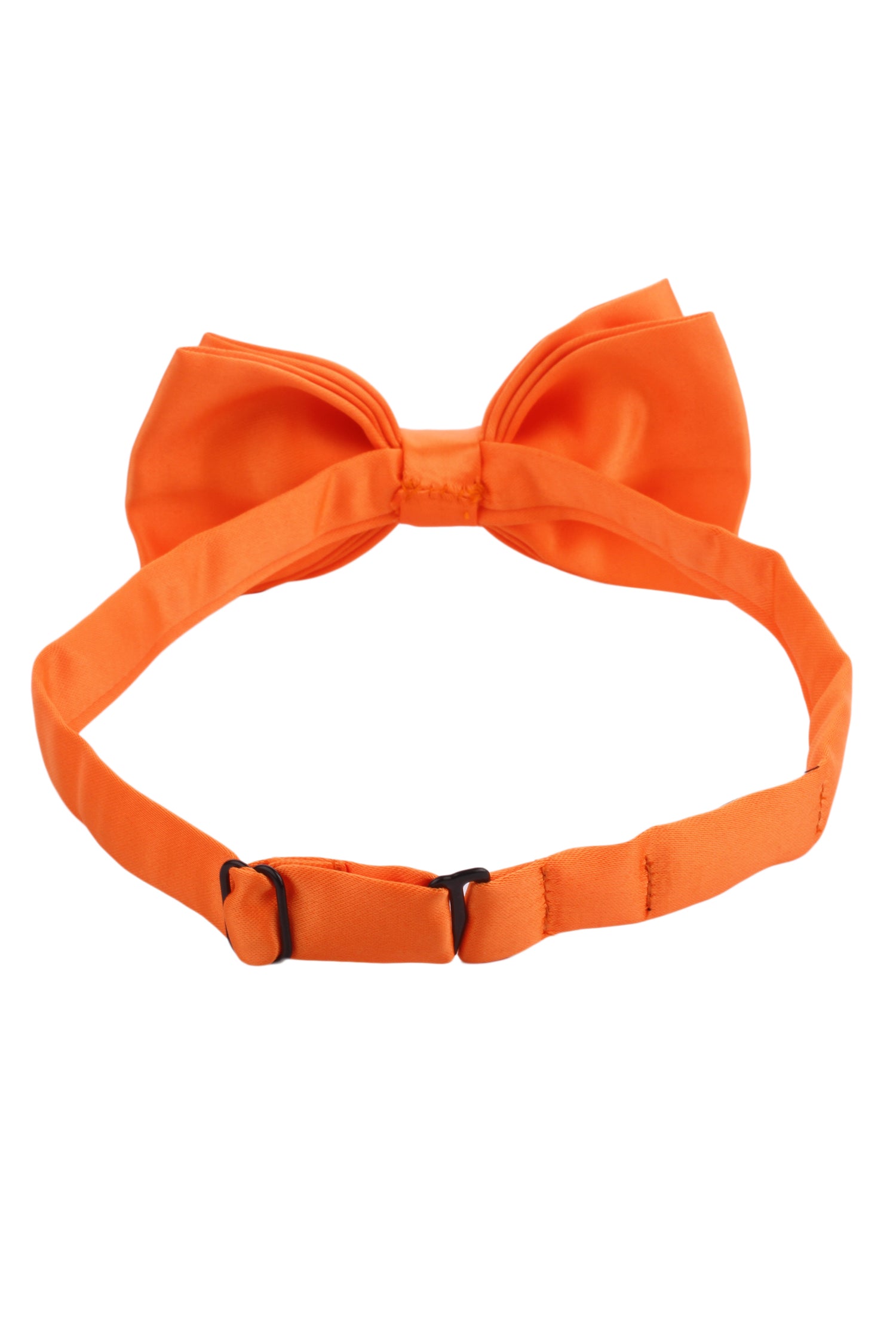 Alvaro Castagnino Men's Orange Colored Microfiber Solid Bow Tie