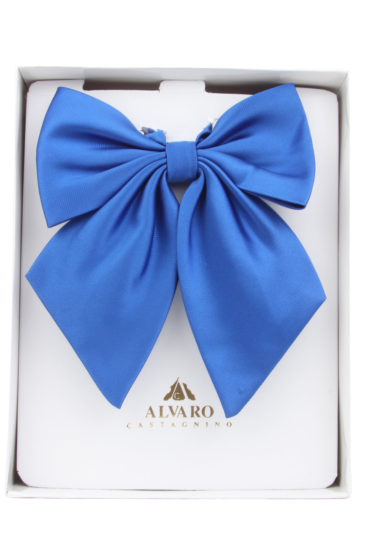 Alvaro Castagnino Men's Blue Colored Floppy Solid Bow Tie