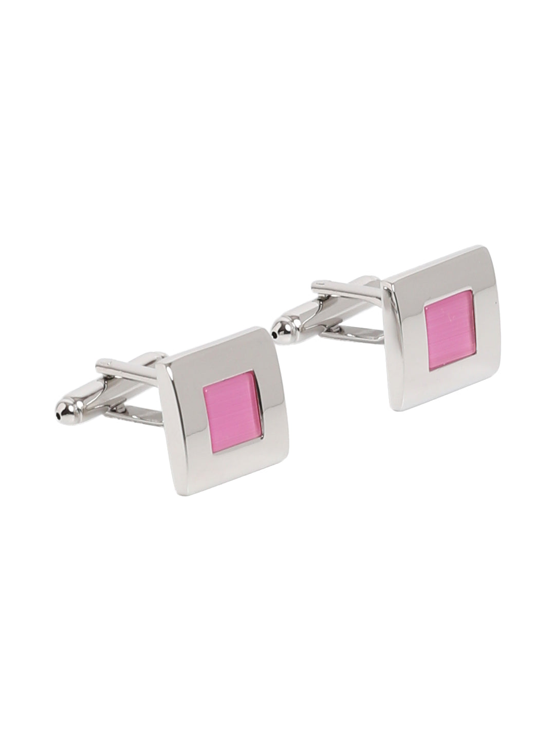 Alvaro Castagnino Pink::Silver Colored Cufflink
