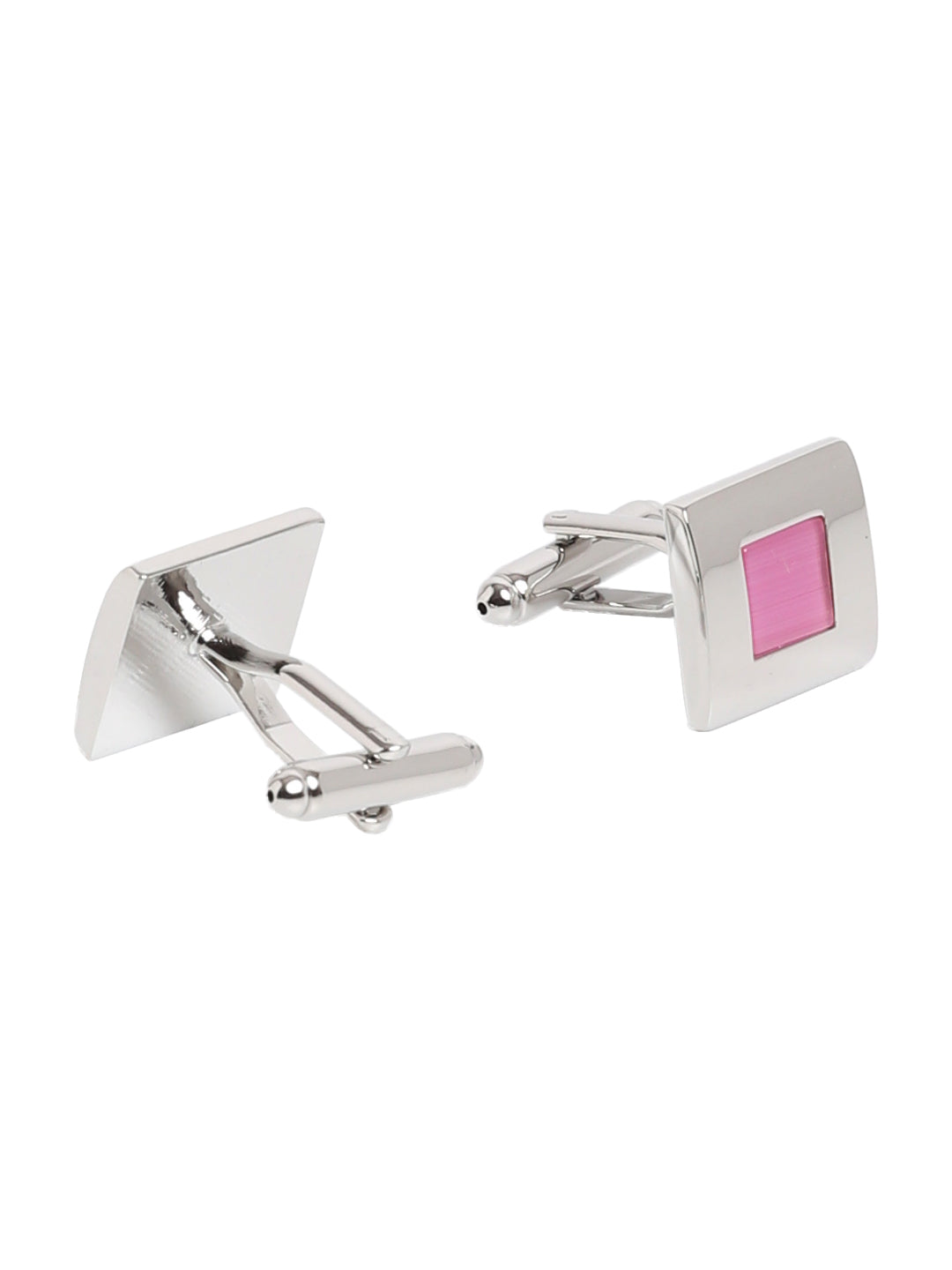 Alvaro Castagnino Pink::Silver Colored Cufflink