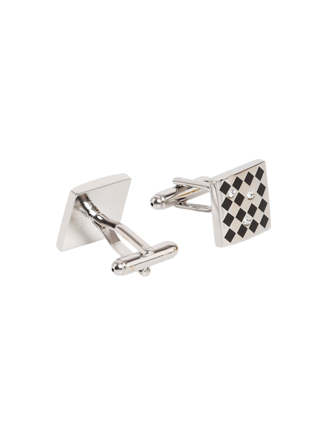 Alvaro Castagnino Silver::Black Colored Cufflink