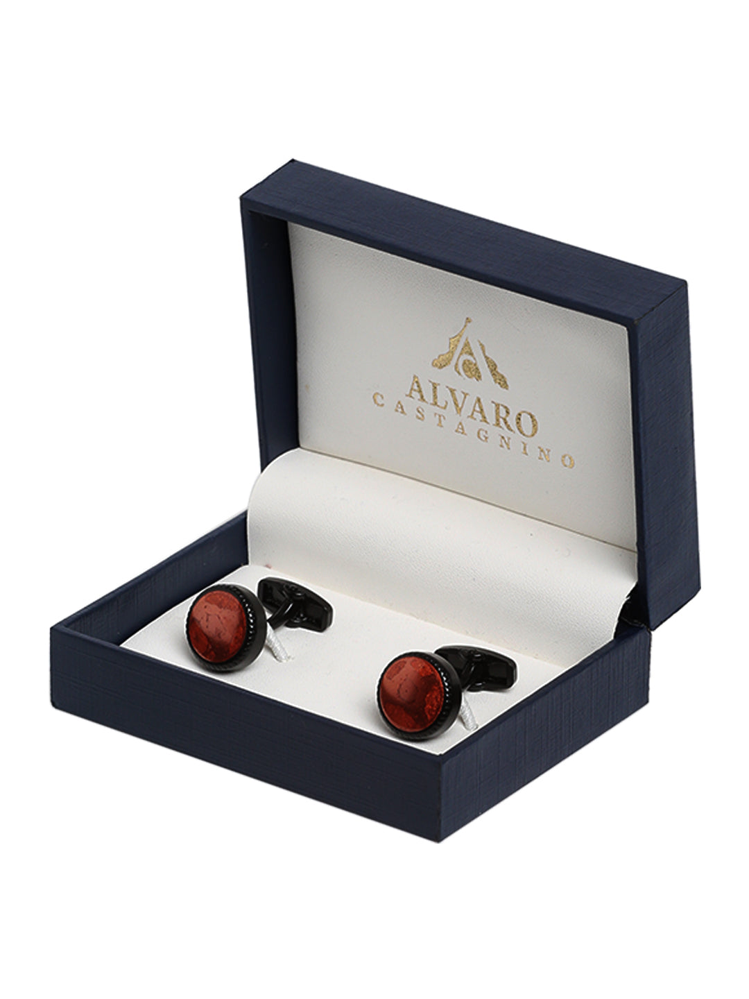 Alvaro Castagnino Orange::Black Colored Cufflink