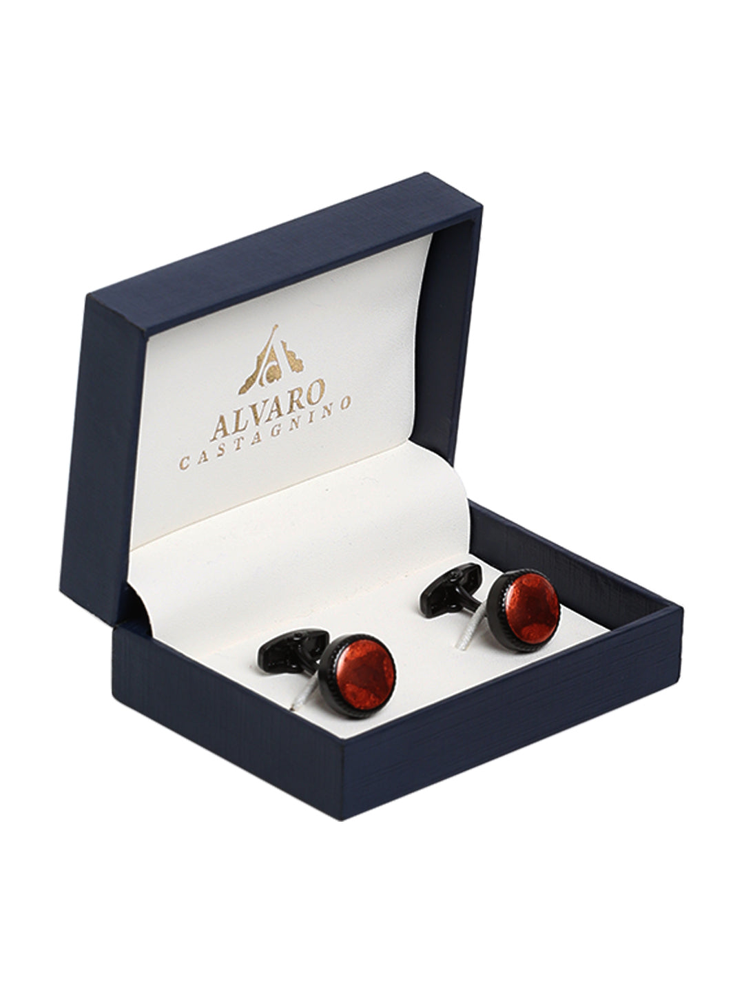 Alvaro Castagnino Orange::Black Colored Cufflink