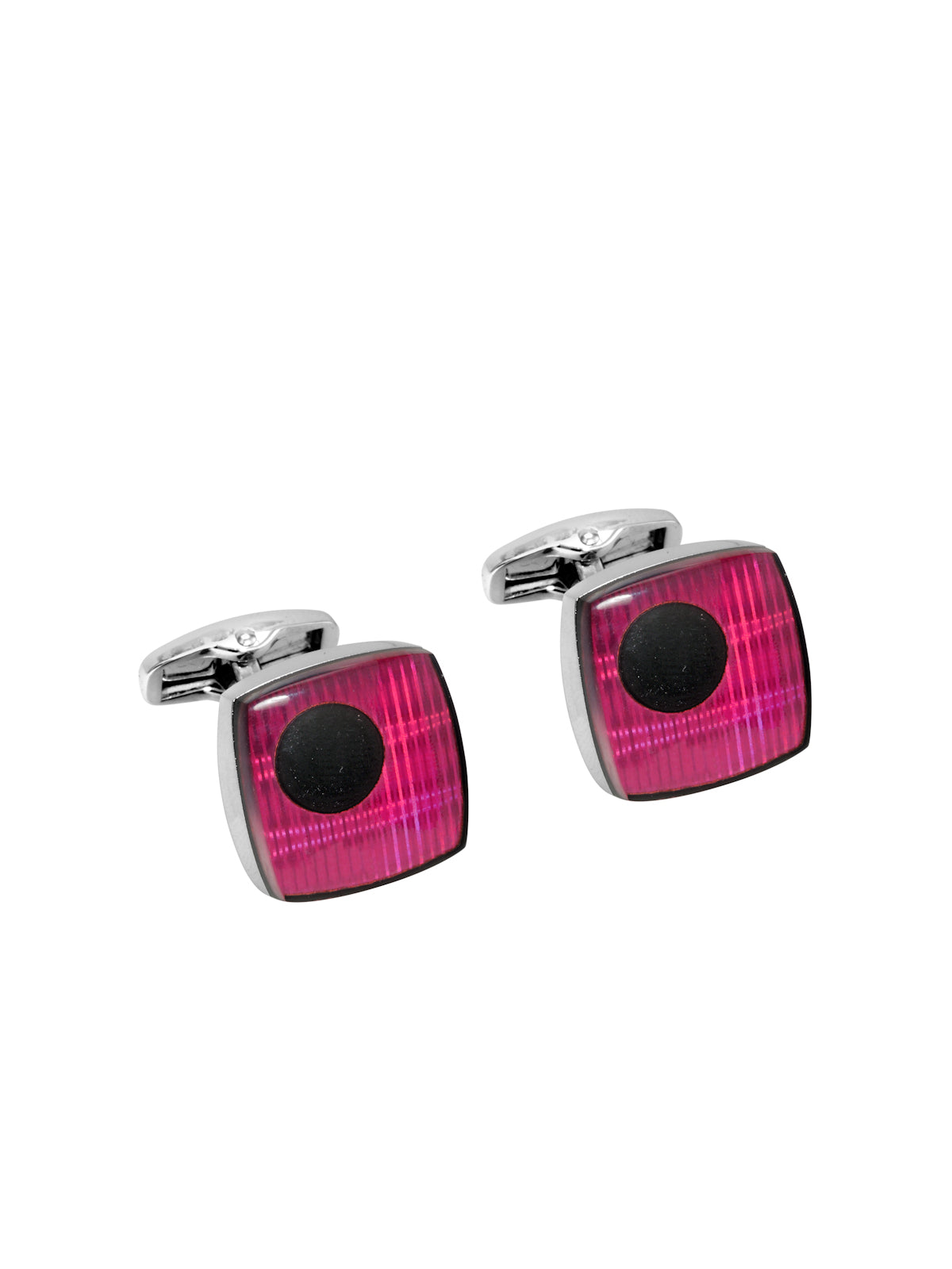 Square Designer Pink Cufflink