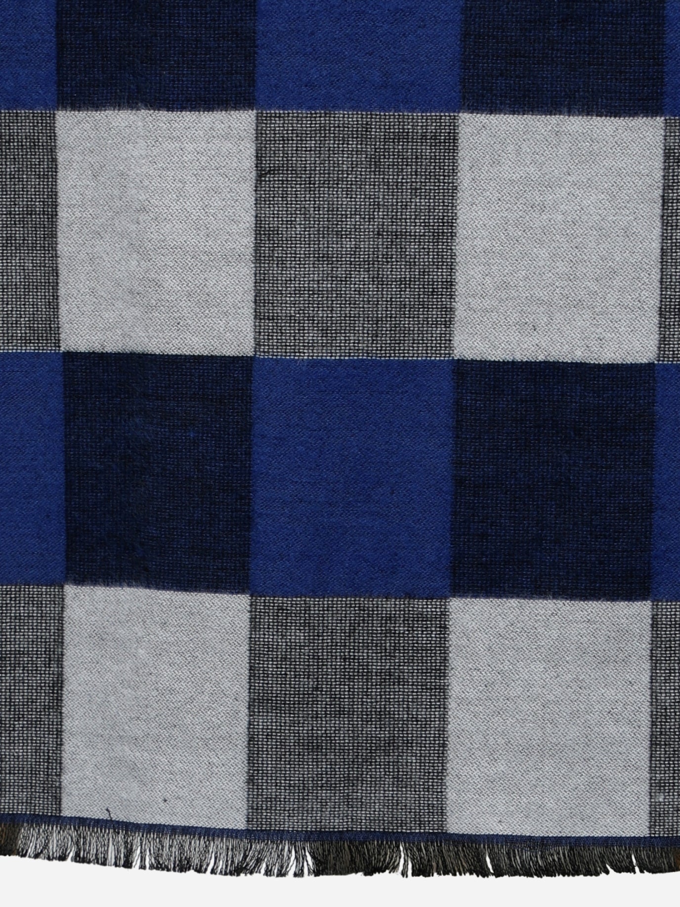 Alvaro Castagnino Men's Blue::Grey Colored Check Viscose Muffler