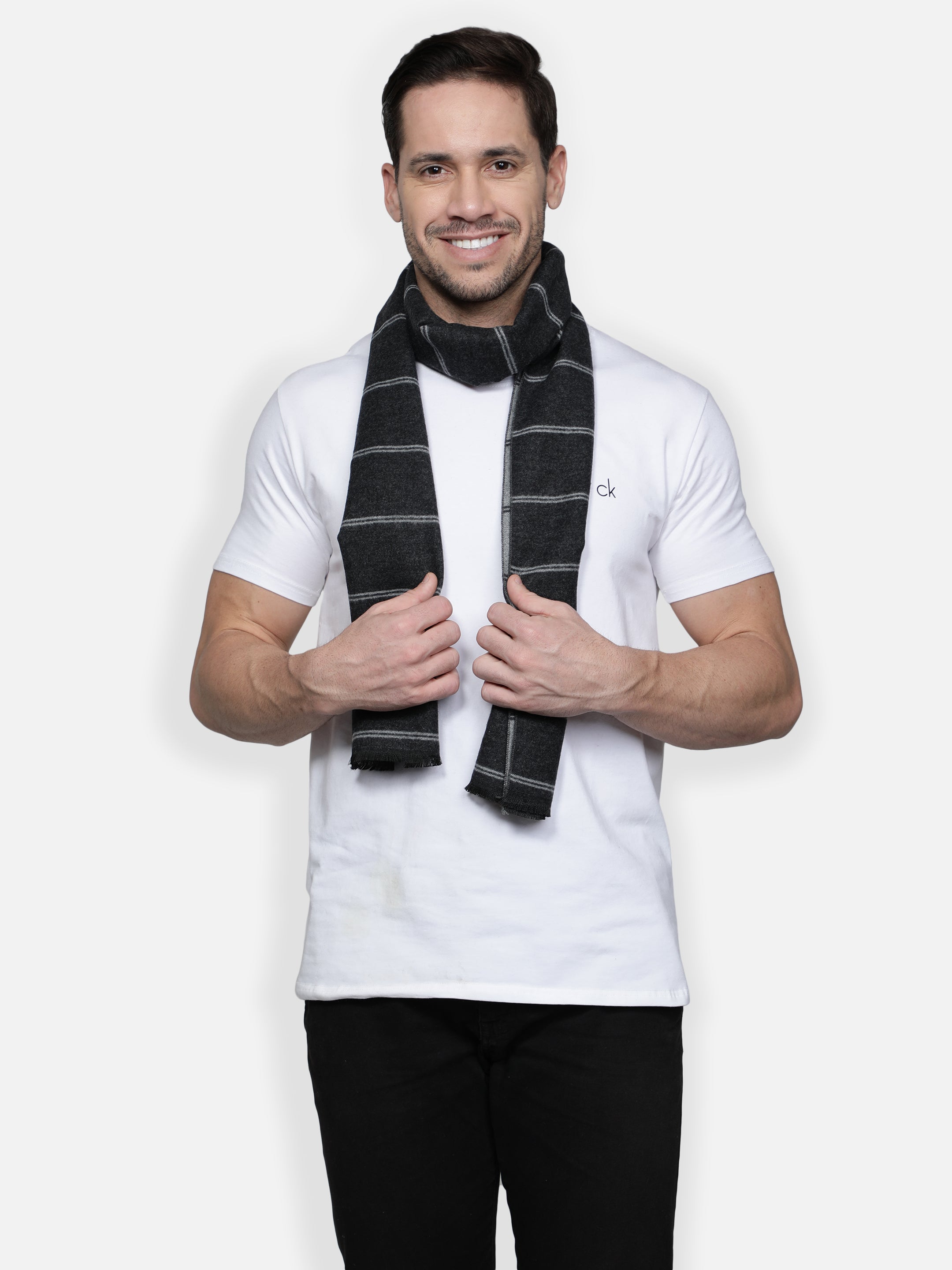 Alvaro Castagnino Men's Grey::Black Muffler