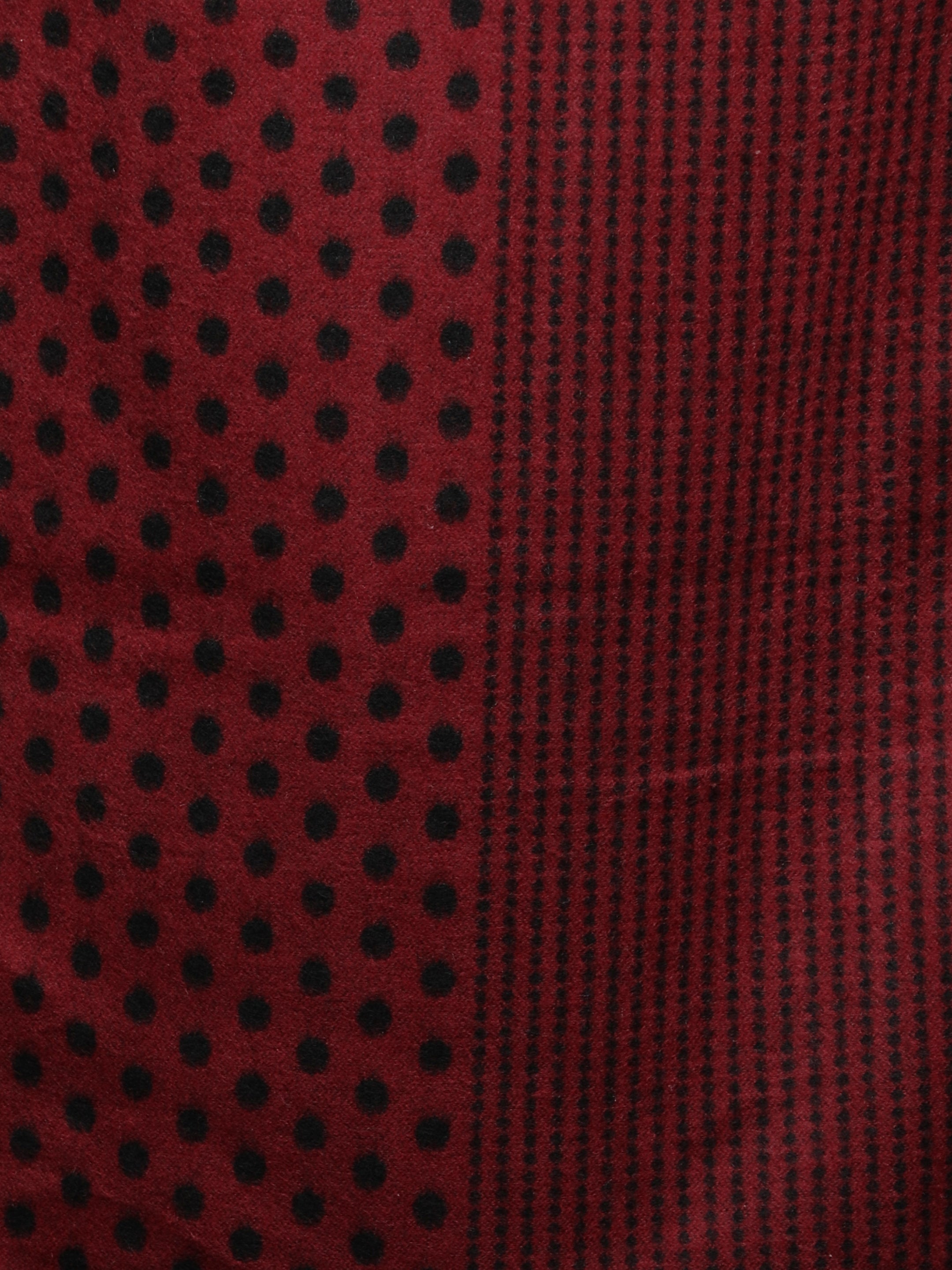 Alvaro Castagnino Men's Maroon::Black Colored Muffler