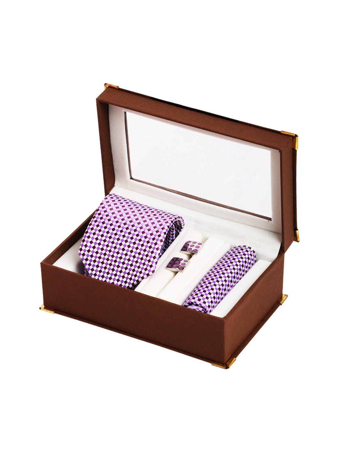 Alvaro Castagnino Men's Purple Color Dotted Design Gift Set