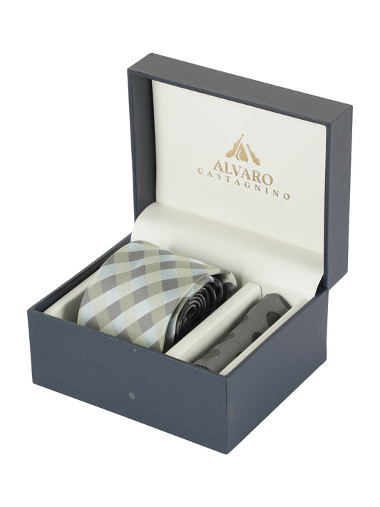 Alvaro Castagnino Men's GREY::BLACK::MAROON Color Panel Design Gift Set