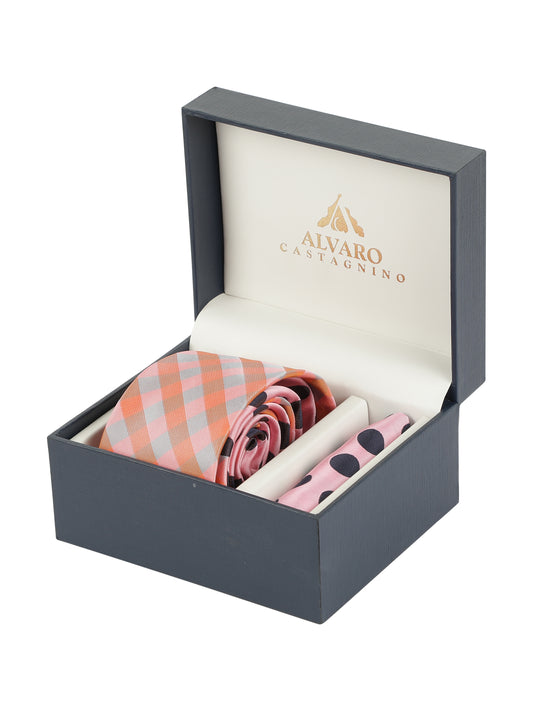 Alvaro Castagnino Men's PINK::BLACK::GREY Color Panel Design Gift Set