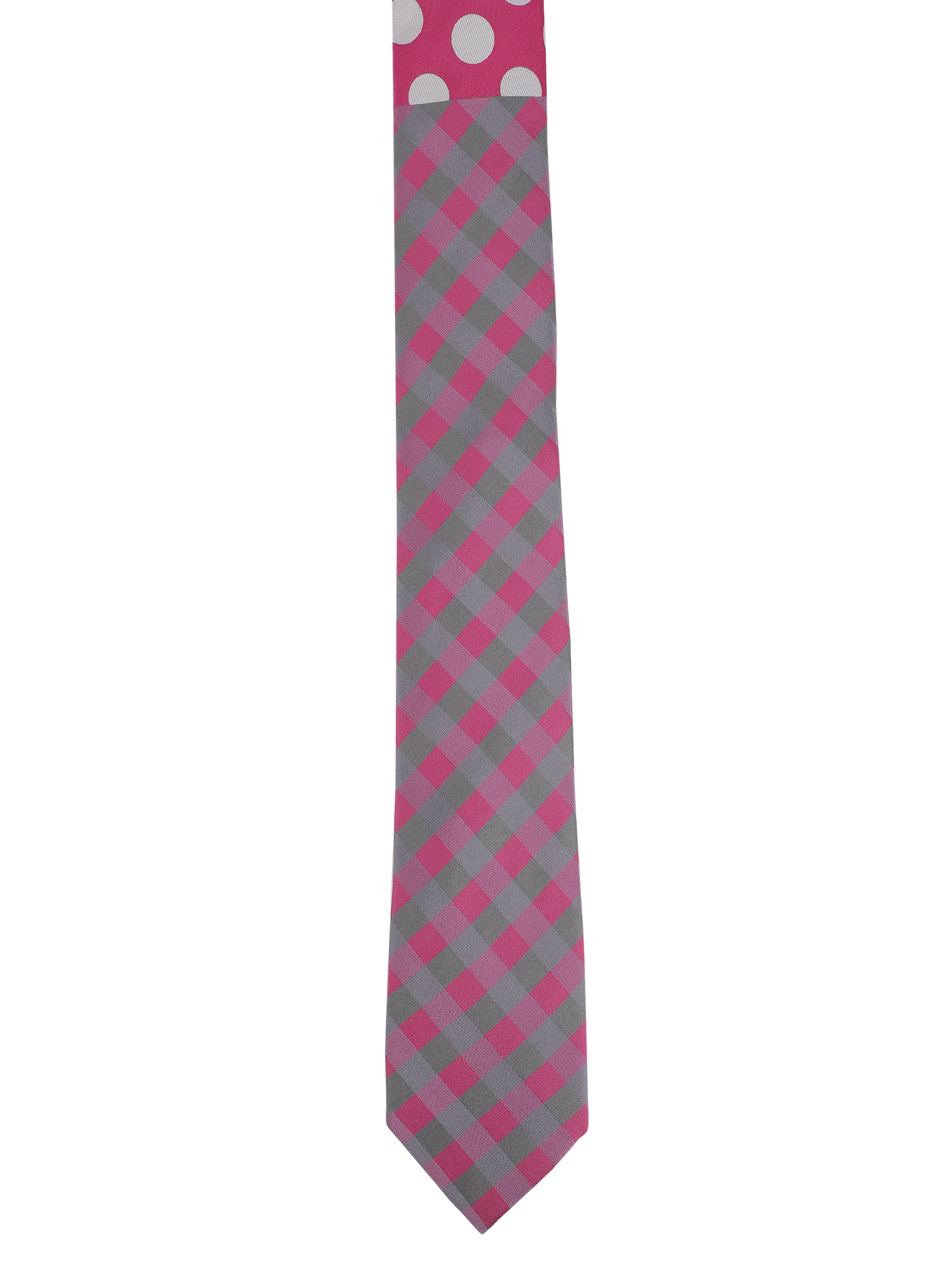 Alvaro Castagnino Men's Pink::White::Grey Color Panel Design Gift Set