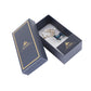 Alvaro Castagnino Metallic Blue::Gold::White Colored Fancy Brooch for Men's