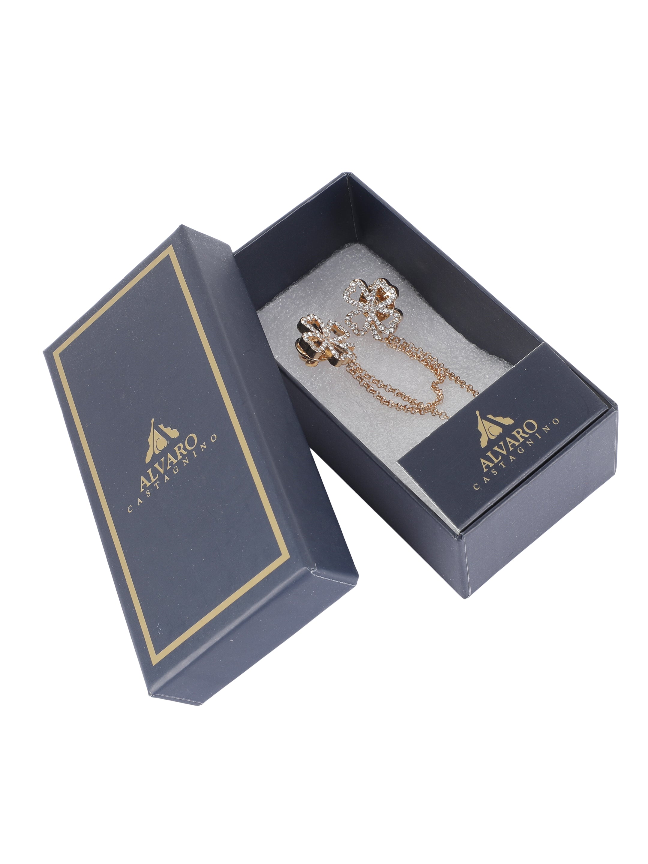 Alvaro Castagnino Metallic Gold Colored Fancy Brooch for Men's