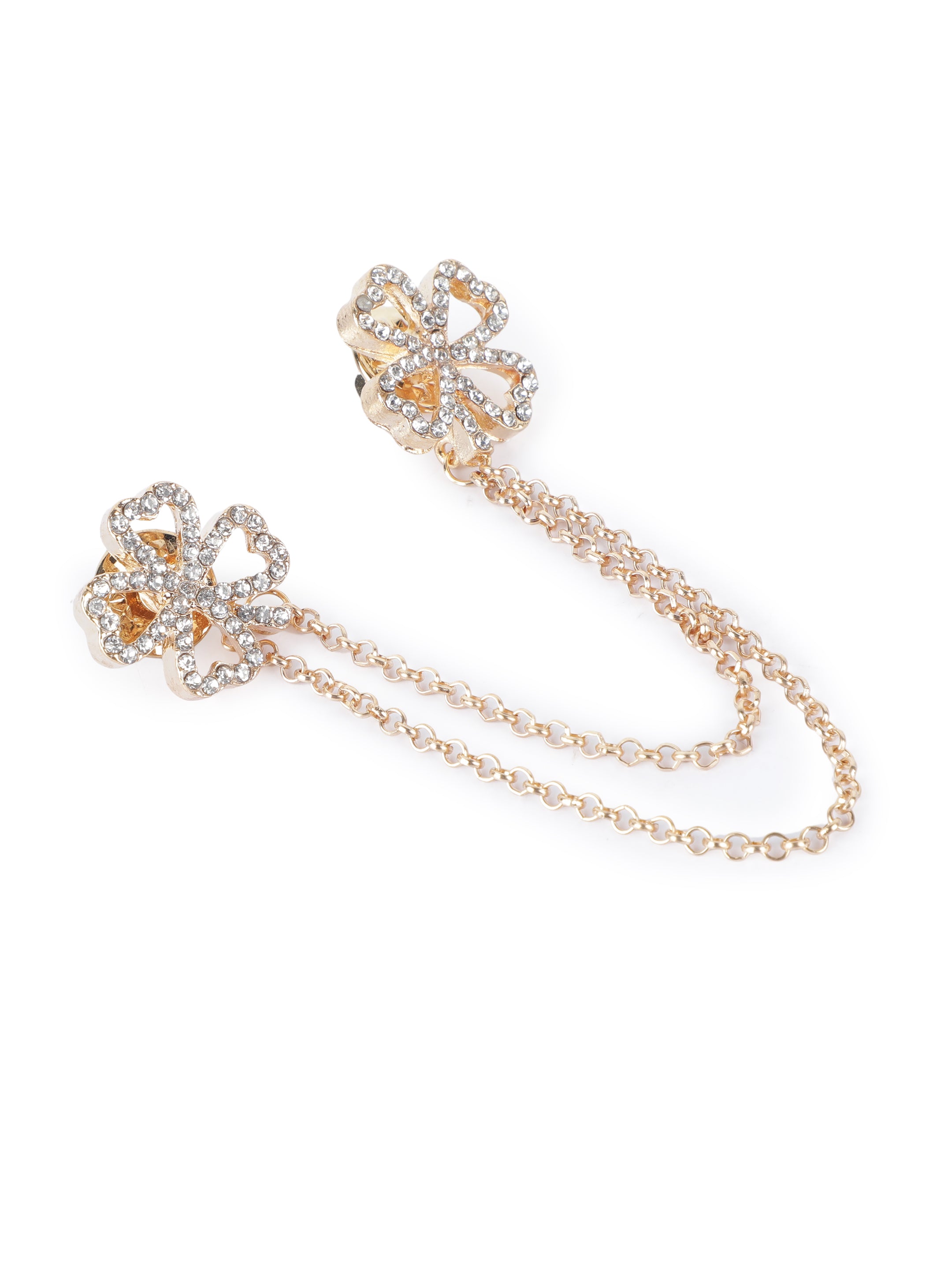 Alvaro Castagnino Metallic Gold Colored Fancy Brooch for Men's