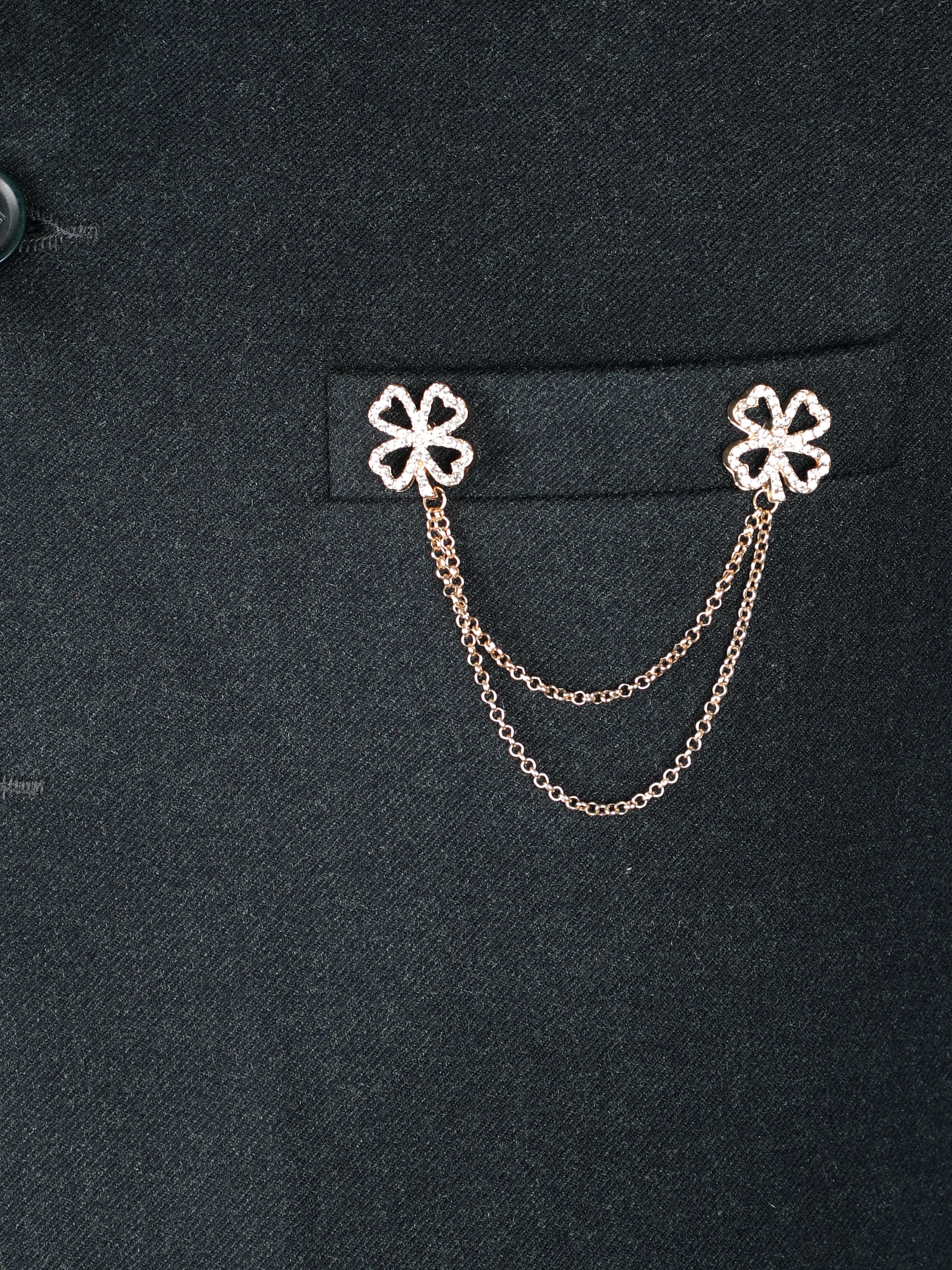 Alvaro Castagnino Metallic Gold Colored Fancy Brooch for Men's