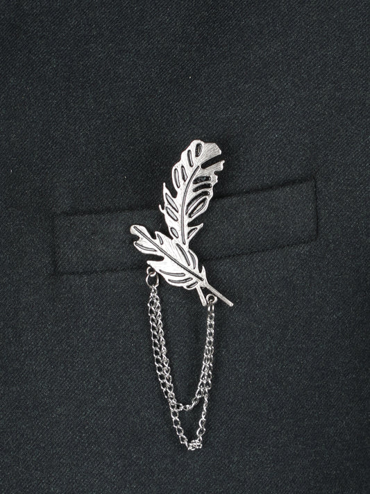 Alvaro Castagnino Metallic Grey Colored Fancy Brooch for Men's