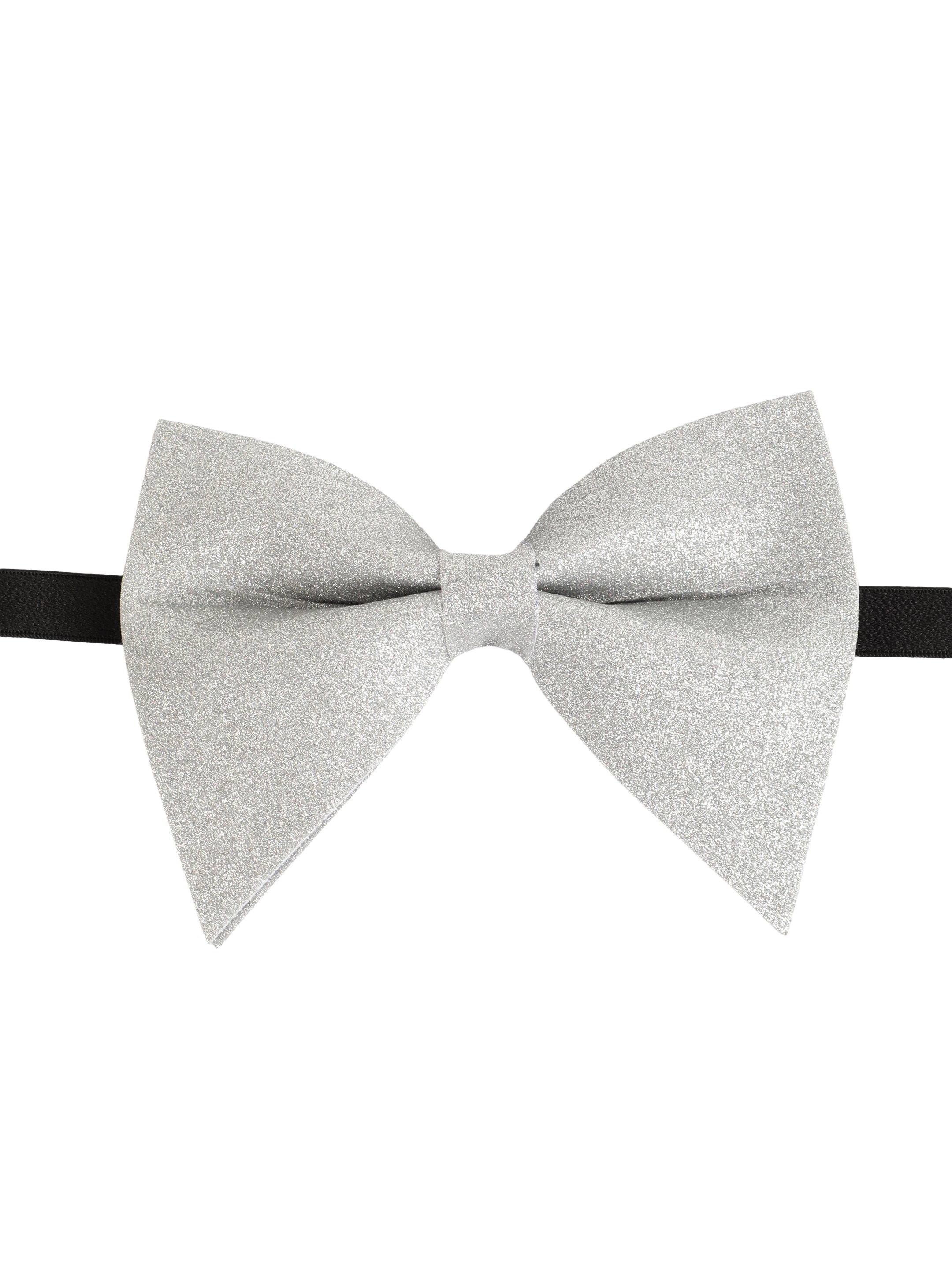 Alvaro Castagnino Men's White Colored Glitter Type Bow Tie