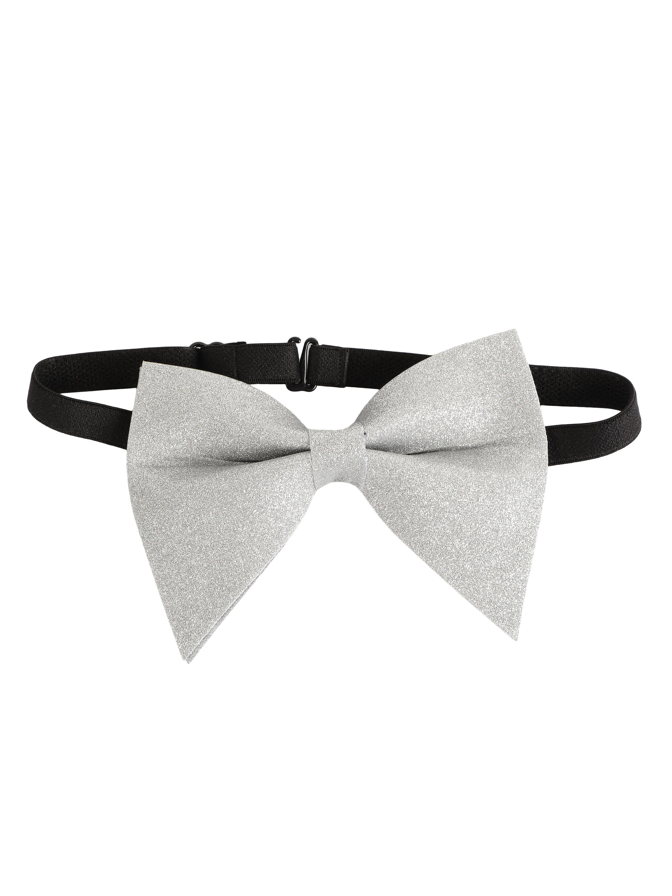 Alvaro Castagnino Men's White Colored Glitter Type Bow Tie