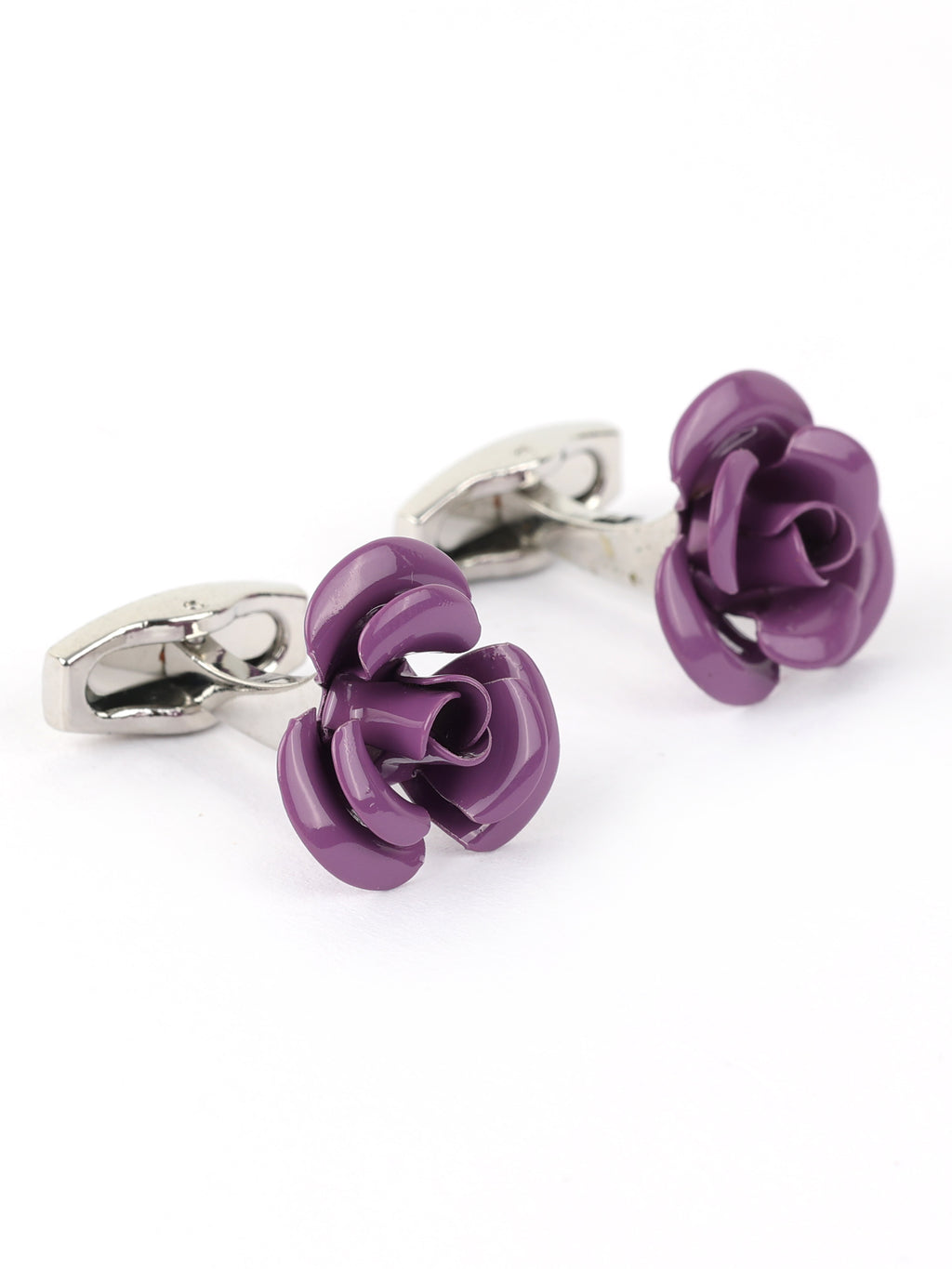 Alvaro Castagnino Purple Coloured Rose Shape Fun Cufflink
