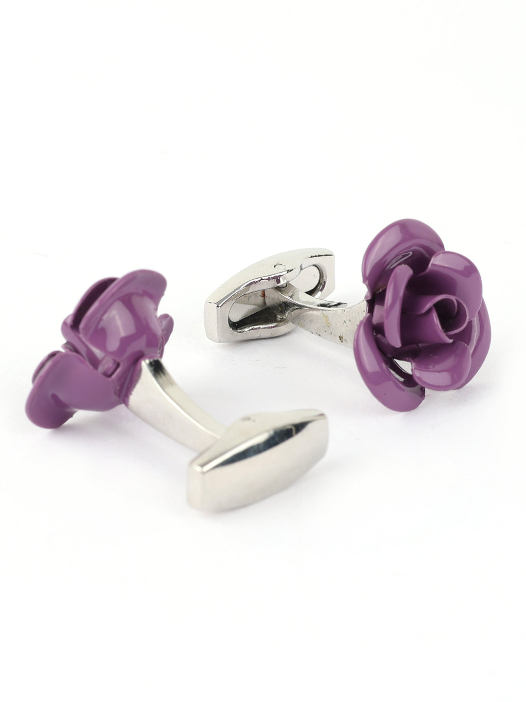 Alvaro Castagnino Purple Coloured Rose Shape Fun Cufflink