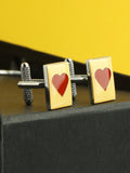 Valentine's Heart Playing Card Cufflinks