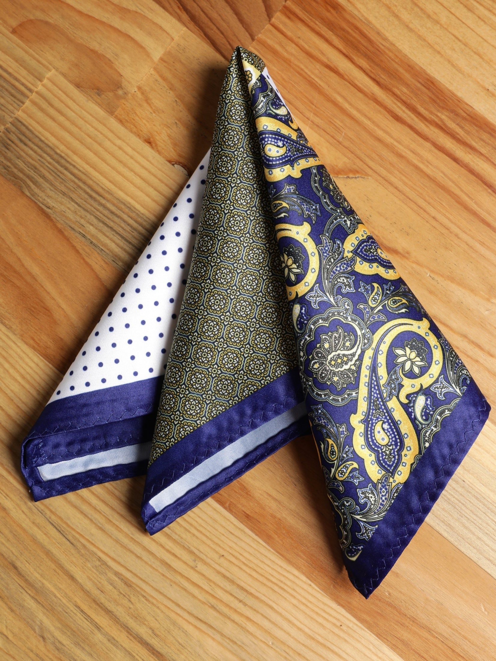 Alvaro Castagnino Multi Colored Microfiber Pocket Square
