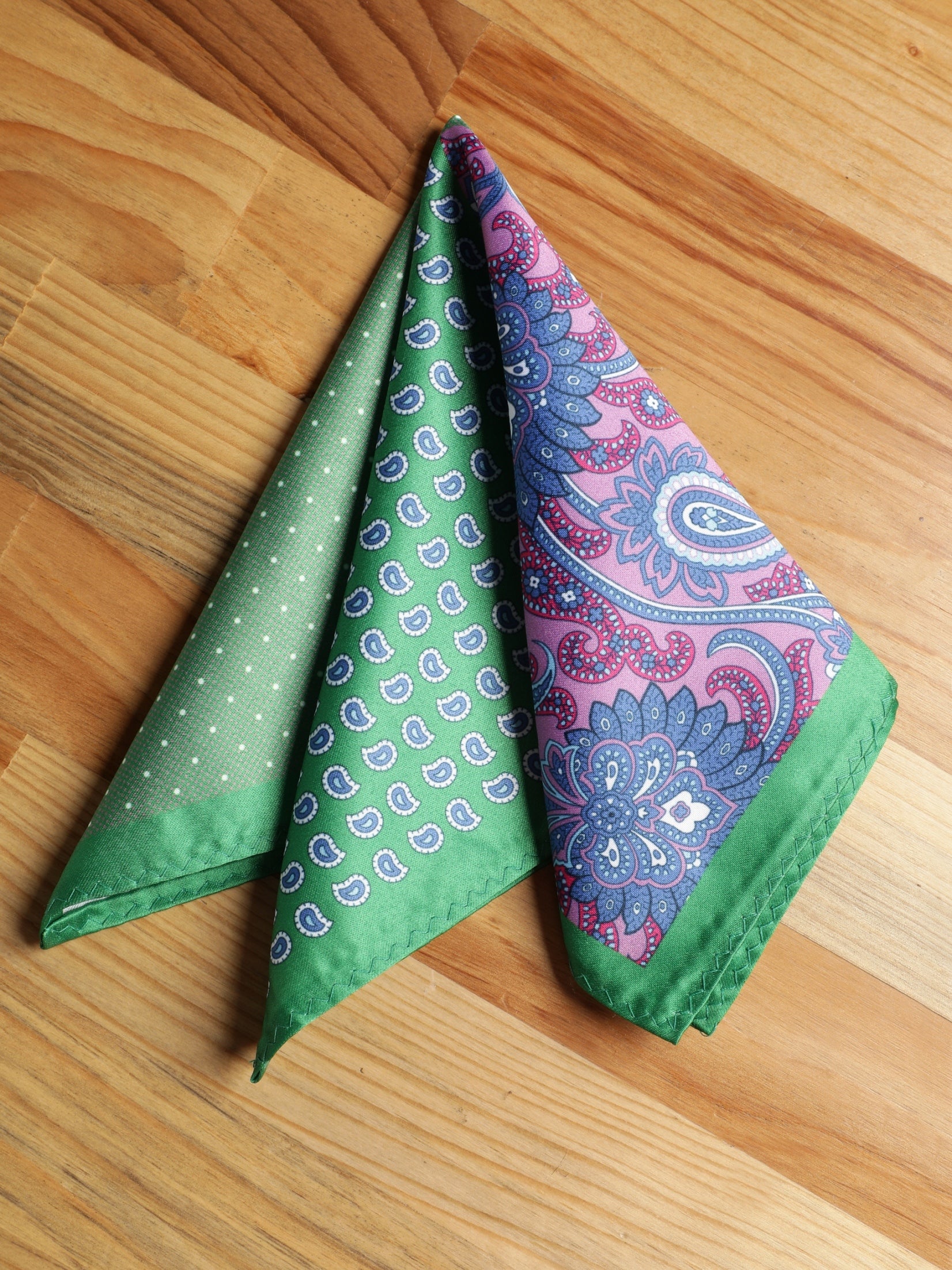 Alvaro Castagnino Multi Colored Microfiber Pocket Square