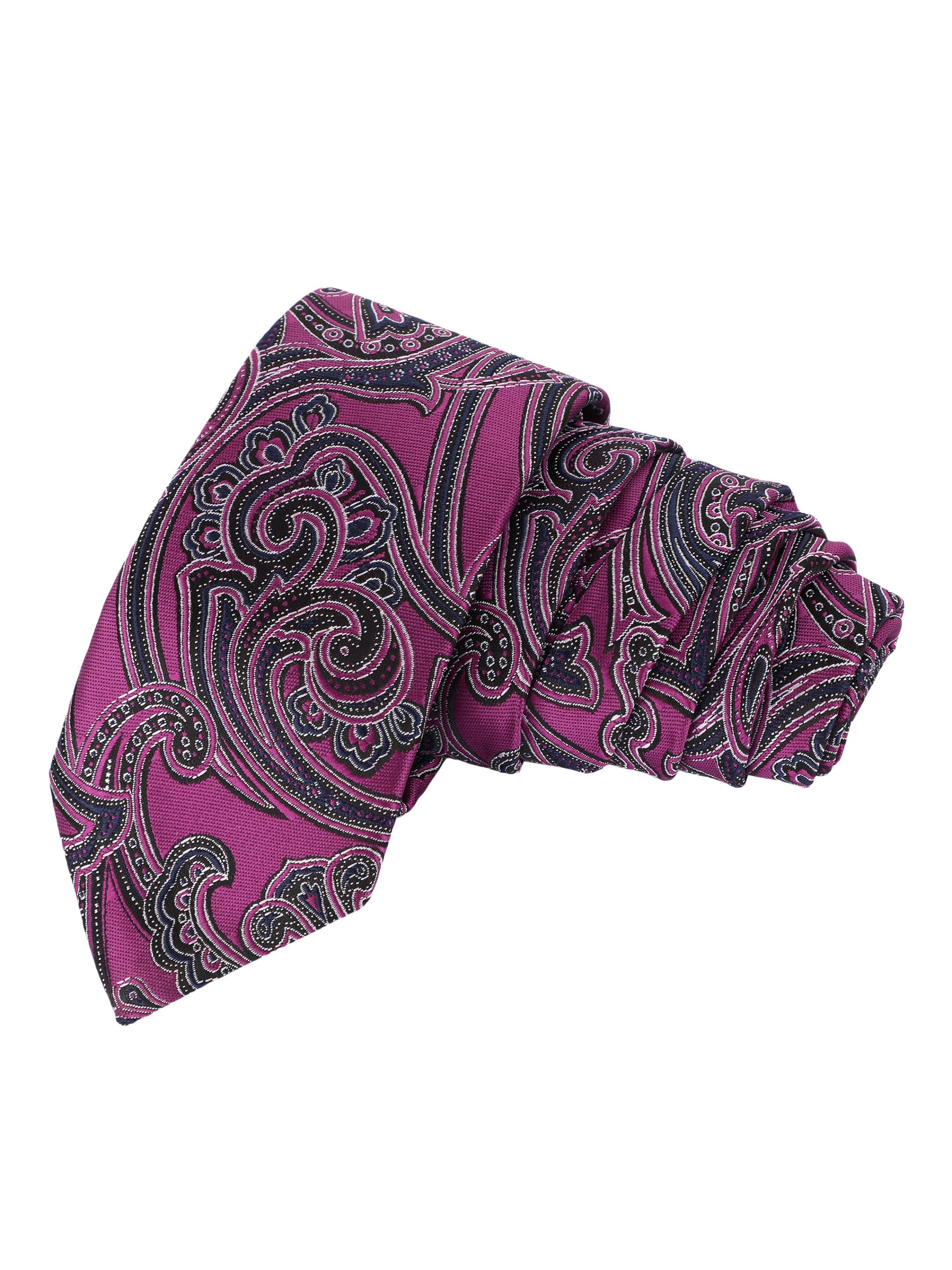 Alvaro Castagnino Microfiber Purple Coloured Paisley Printed Necktie for Men