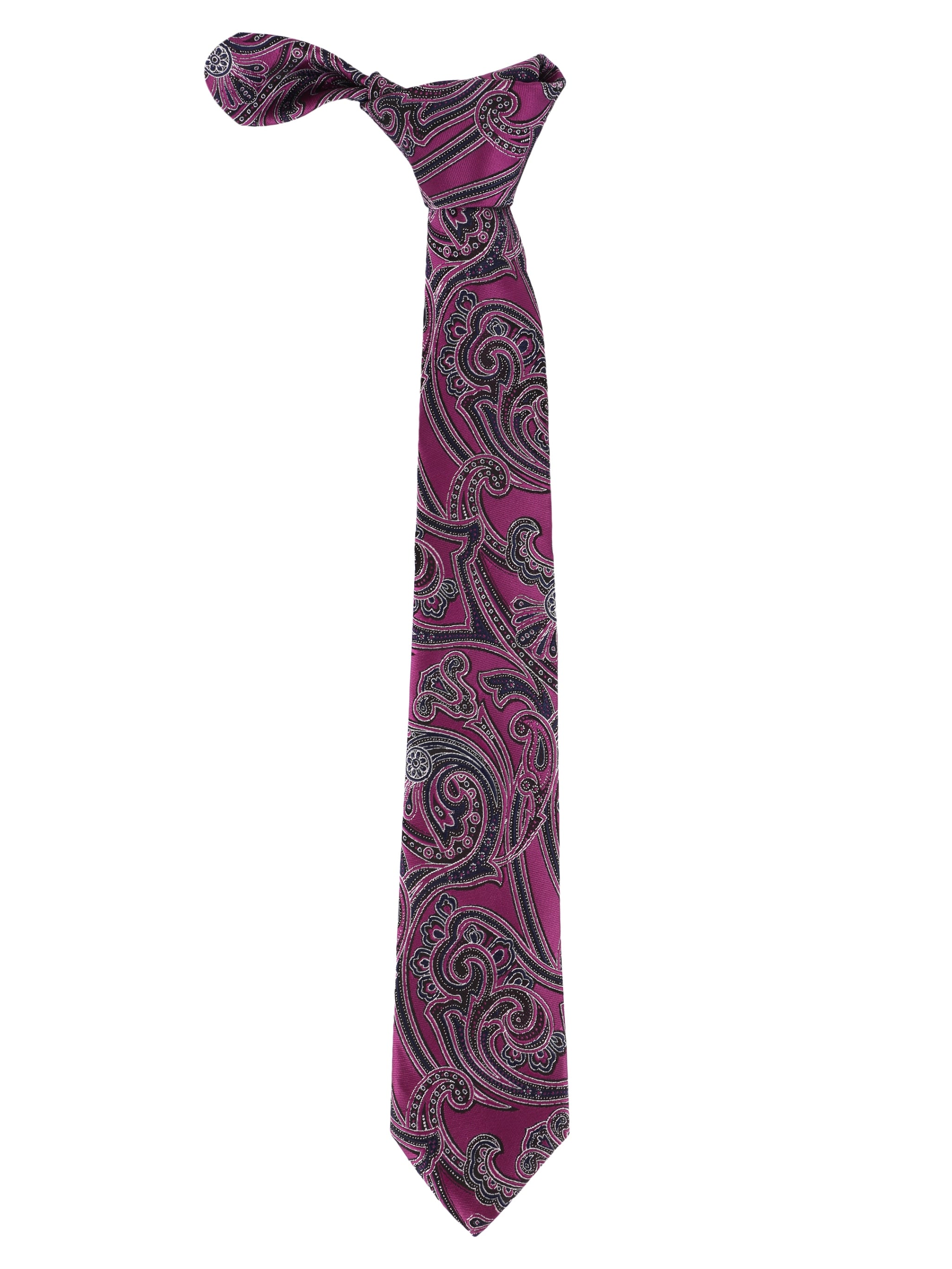 Alvaro Castagnino Microfiber Purple Coloured Paisley Printed Necktie for Men