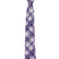 Alvaro Castagnino Microfiber Purple & White Coloured Checked Necktie for Men