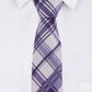 Alvaro Castagnino Microfiber Purple & White Coloured Checked Necktie for Men