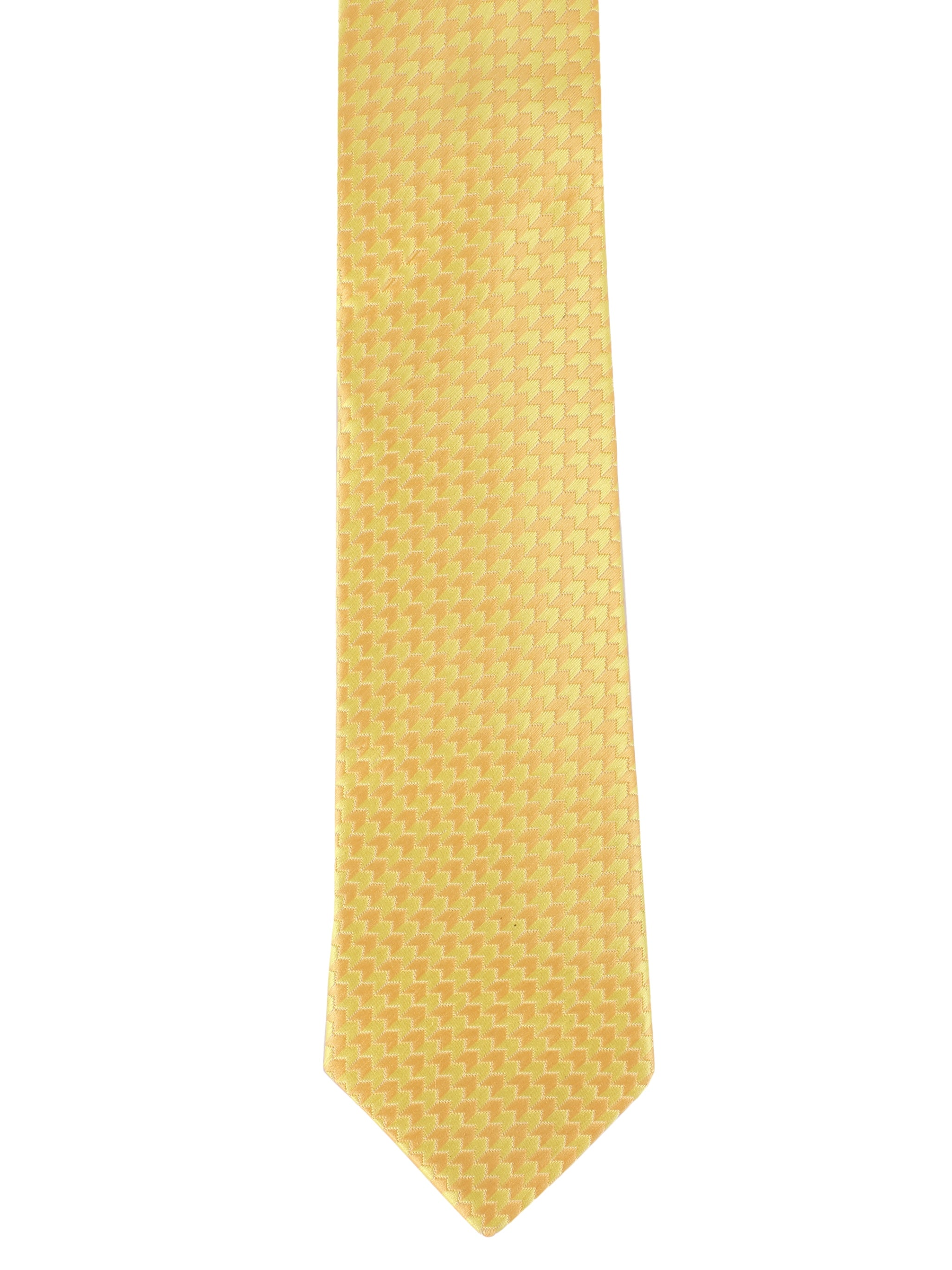 Alvaro Castagnino Microfiber Yellow & Gold Coloured Printed Necktie for Men