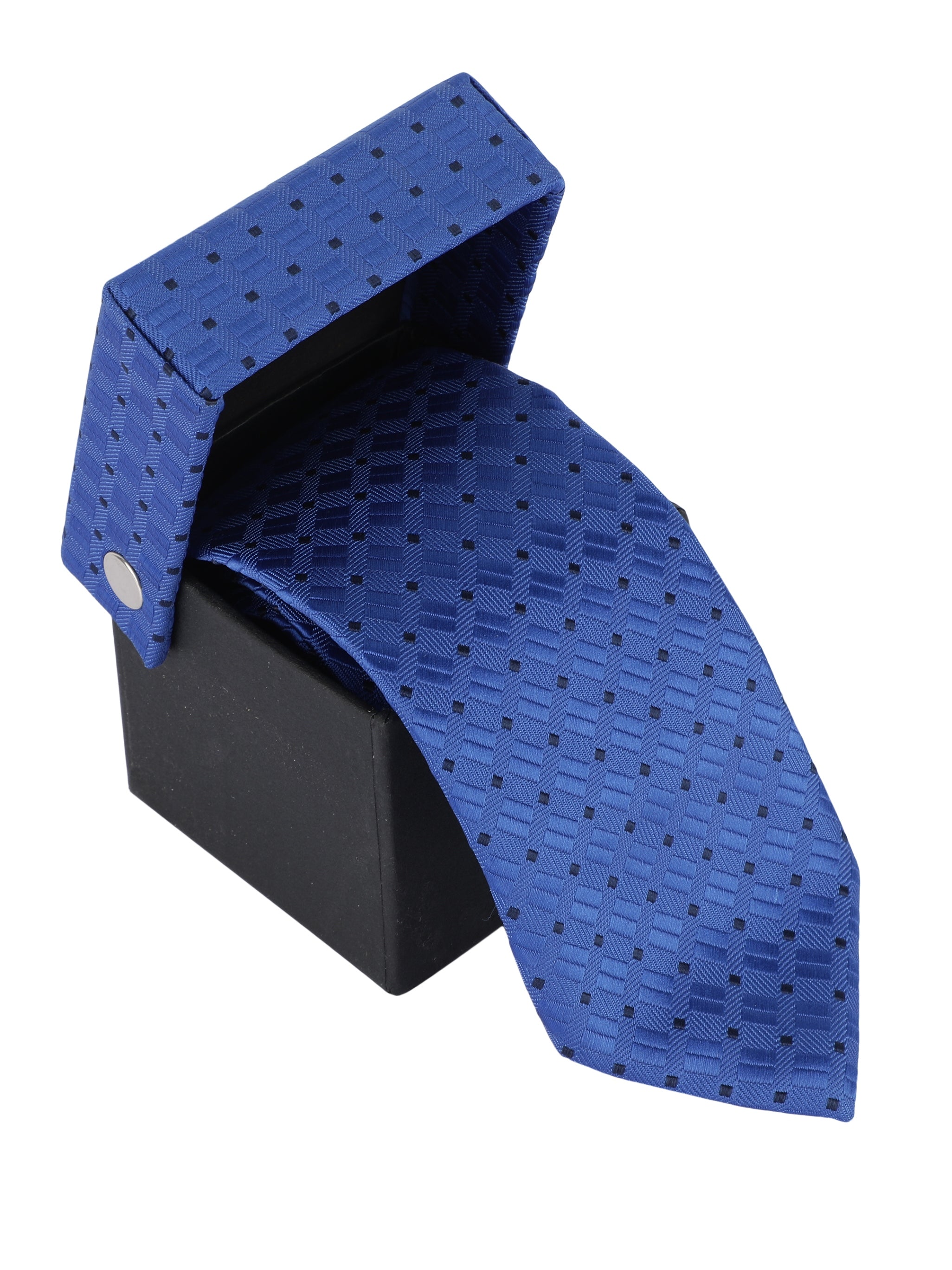 Blue Geometric Necktie