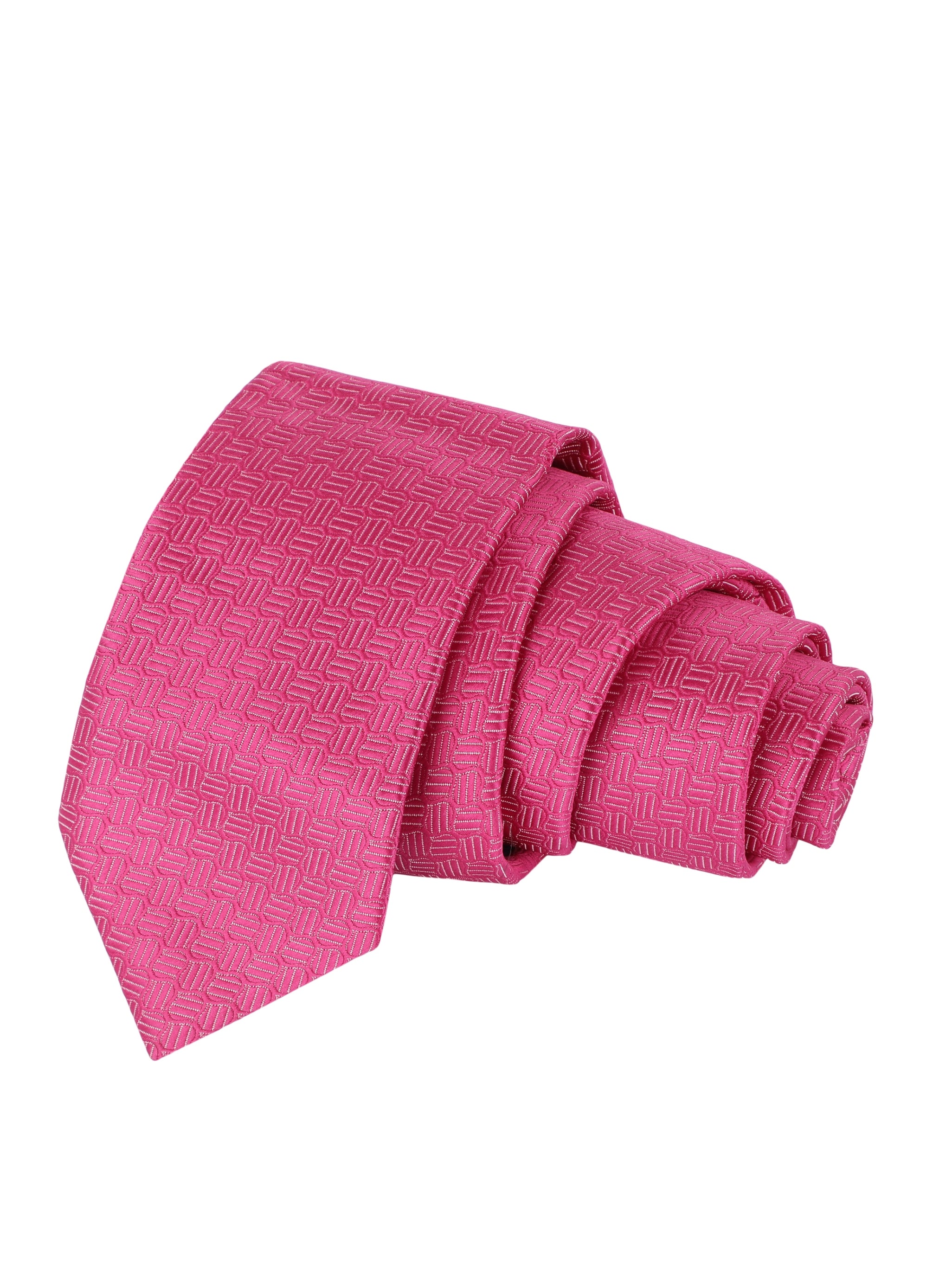 Alvaro Castagnino Microfiber Pink Coloured Printed Necktie with same fabric box for Men
