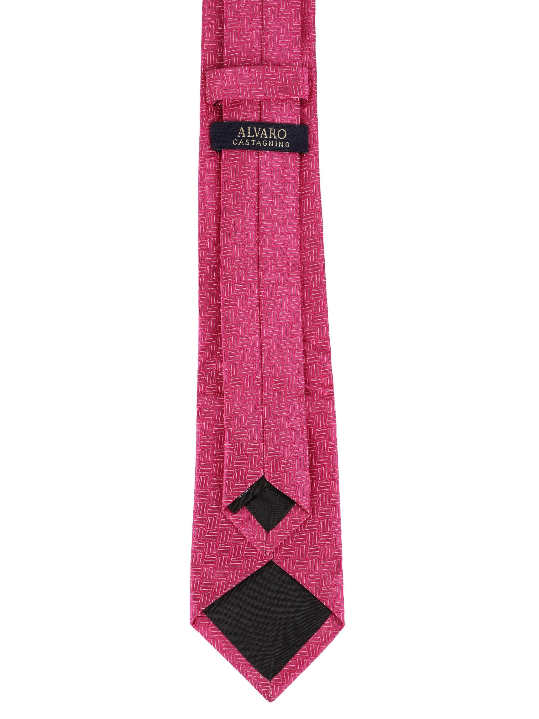 Alvaro Castagnino Microfiber Pink Coloured Printed Necktie with same fabric box for Men