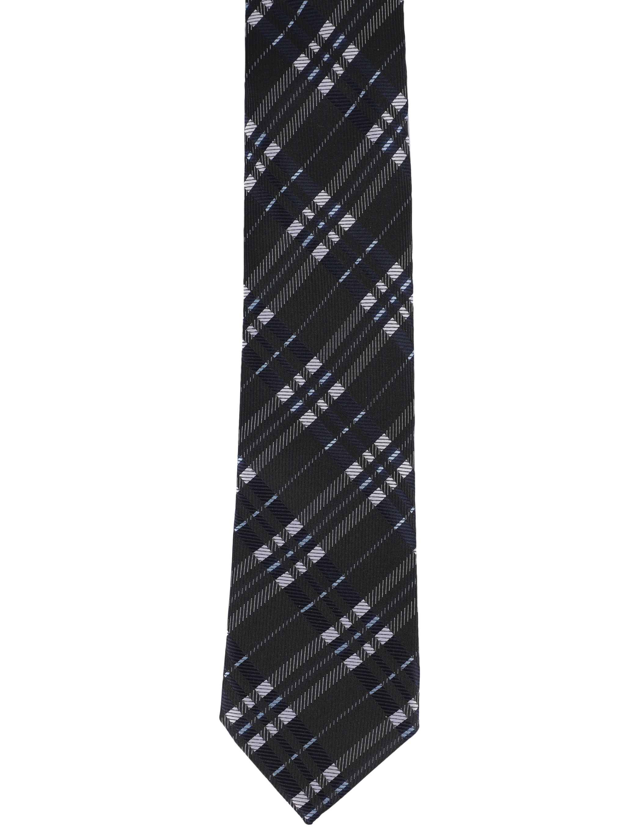 Alvaro Castagnino Microfiber Black Coloured Printed Necktie with same fabric box for Men