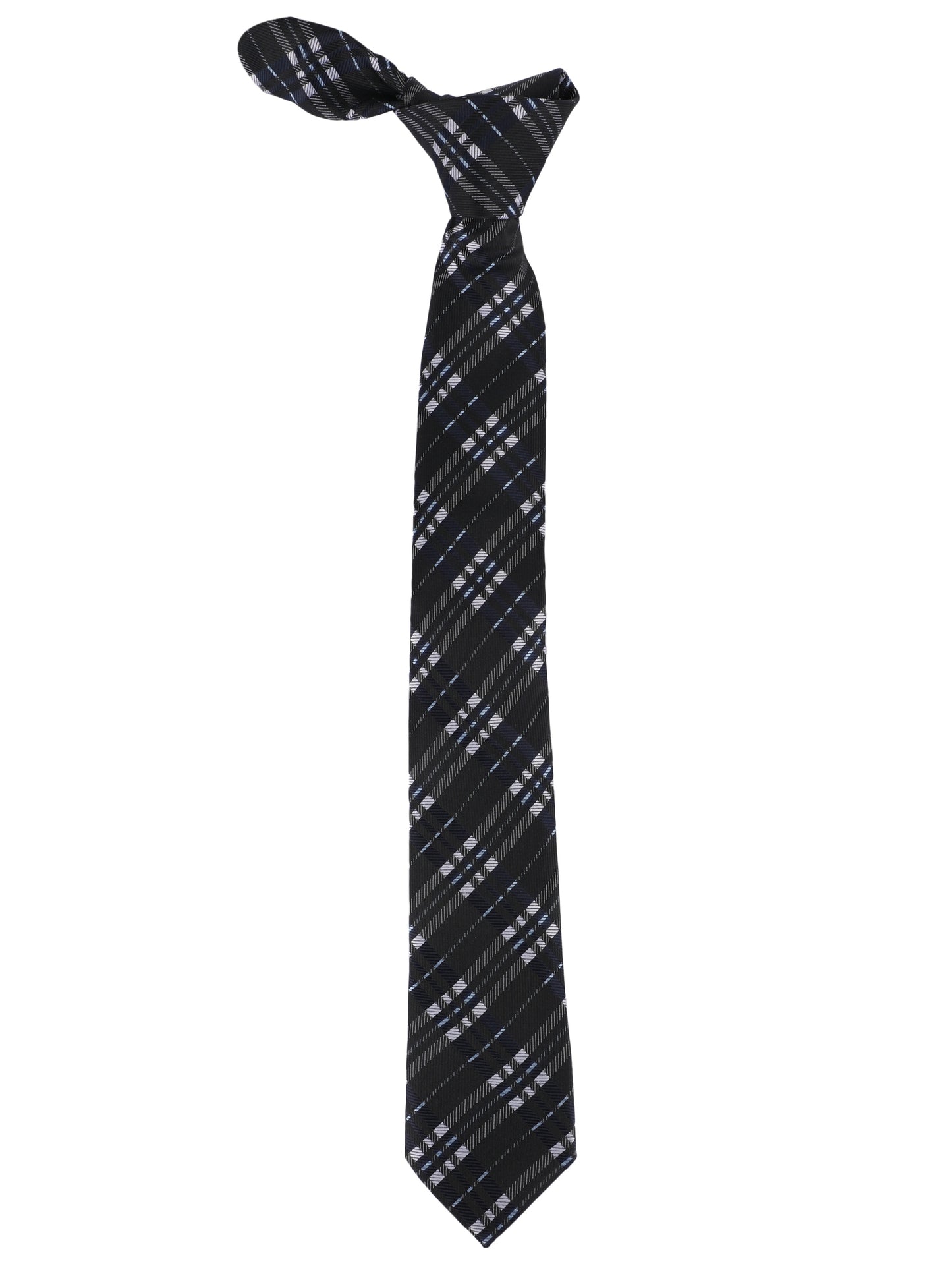 Alvaro Castagnino Microfiber Black Coloured Printed Necktie with same fabric box for Men