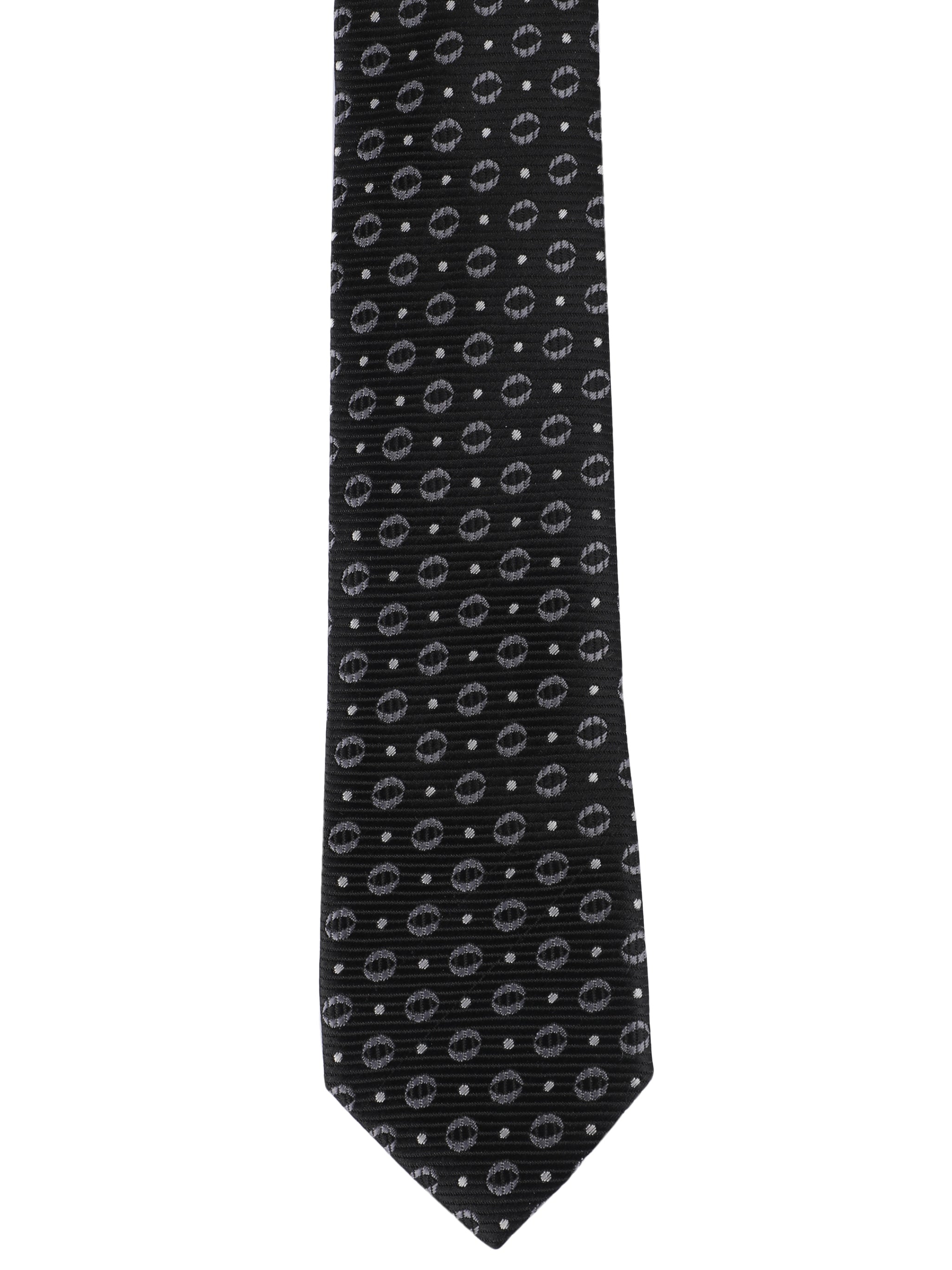 Alvaro Castagnino Microfiber Black & Grey Coloured Printed Necktie with same fabric box for Men