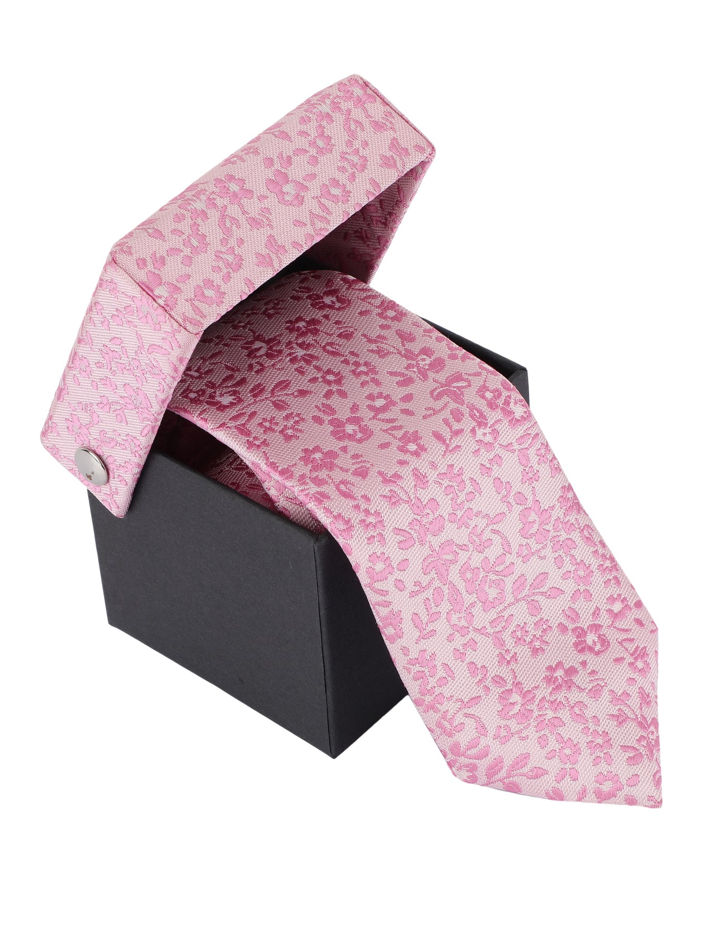 Alvaro Castagnino Microfiber Pink Coloured Printed Necktie with same fabric box for Men