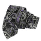 Alvaro Castagnino Microfiber Black & Multi Coloured Printed Necktie with same fabric box for Men
