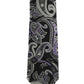 Alvaro Castagnino Microfiber Black & Multi Coloured Printed Necktie with same fabric box for Men