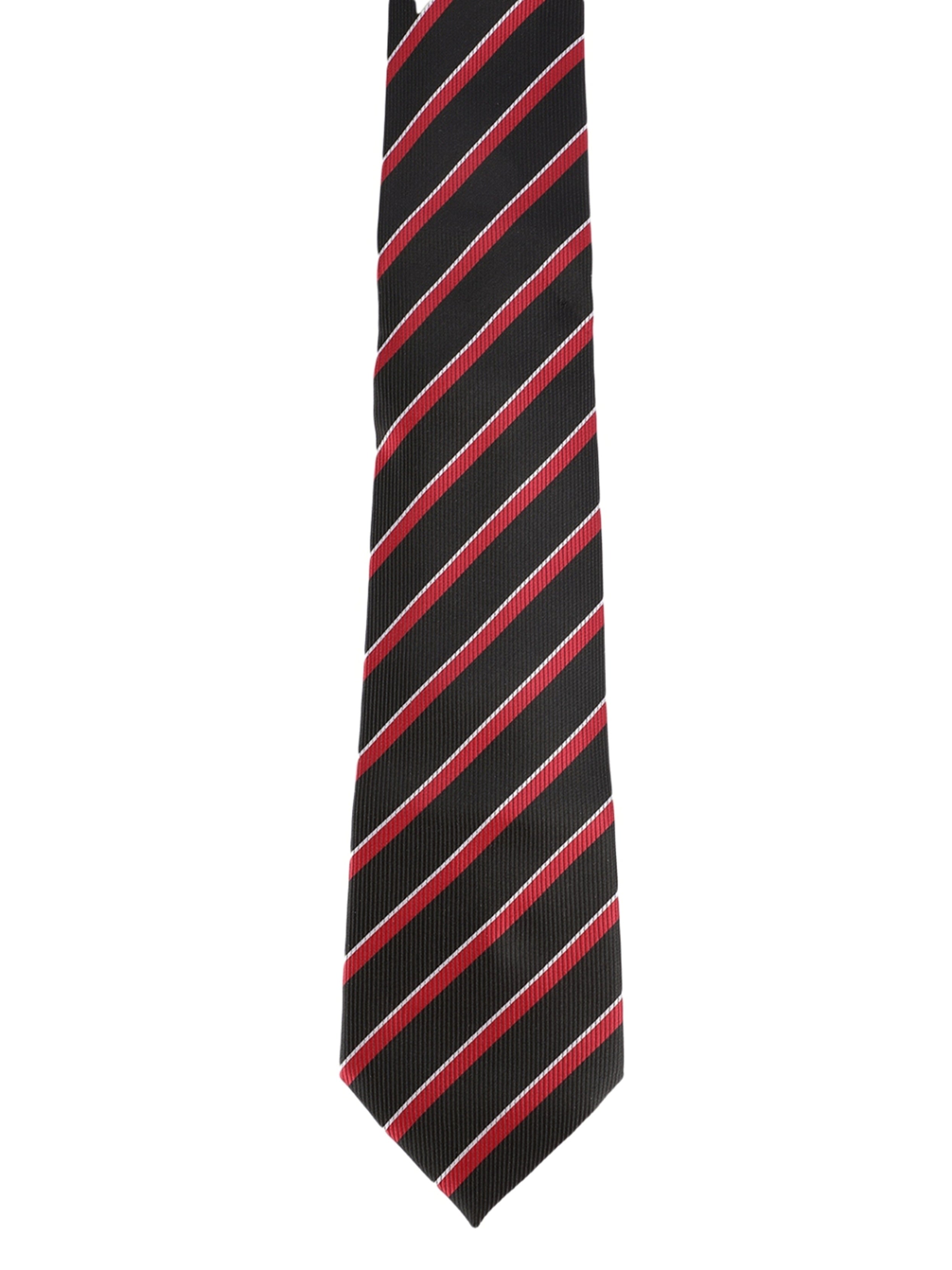 Alvaro Castagnino Microfiber Black::Multi Colored Stripes Necktie for Men