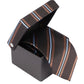 Alvaro Castagnino Microfiber Brown::Multi Colored Stripes Necktie for Men