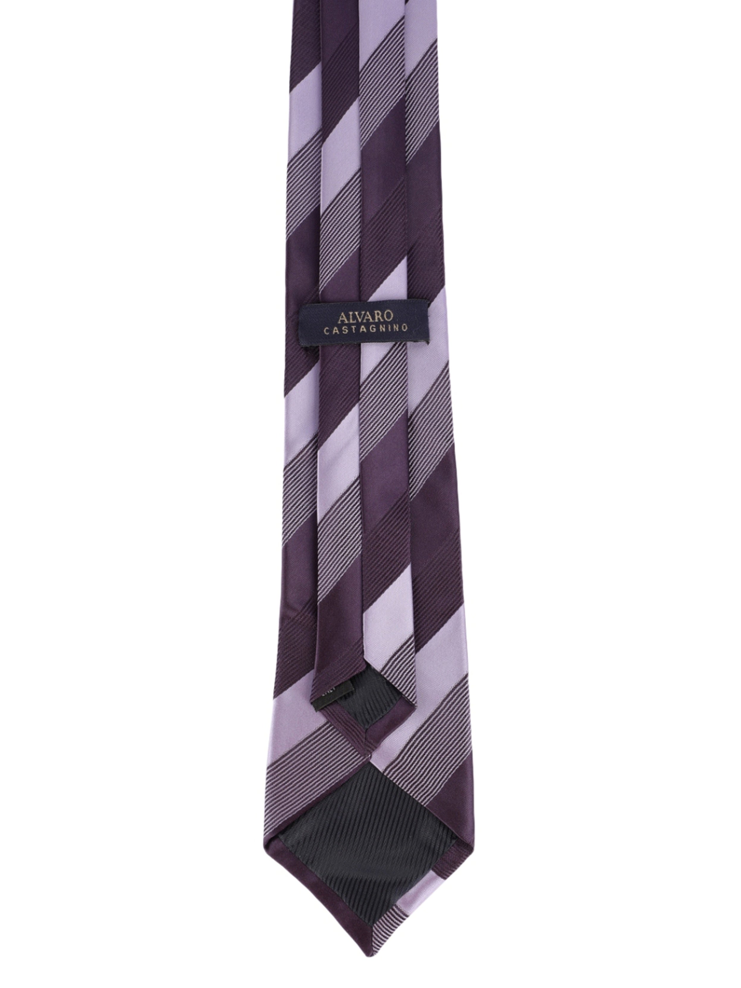 Alvaro Castagnino Microfiber Maroon::Multi Colored Stripes Necktie for Men