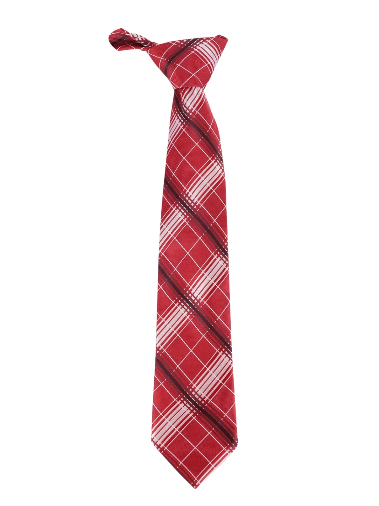 Alvaro Castagnino Microfiber Red::Multi Colored Stripes Necktie for Men